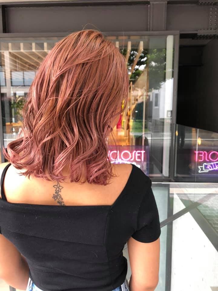 Bleach-On Color Pink Brown Medium