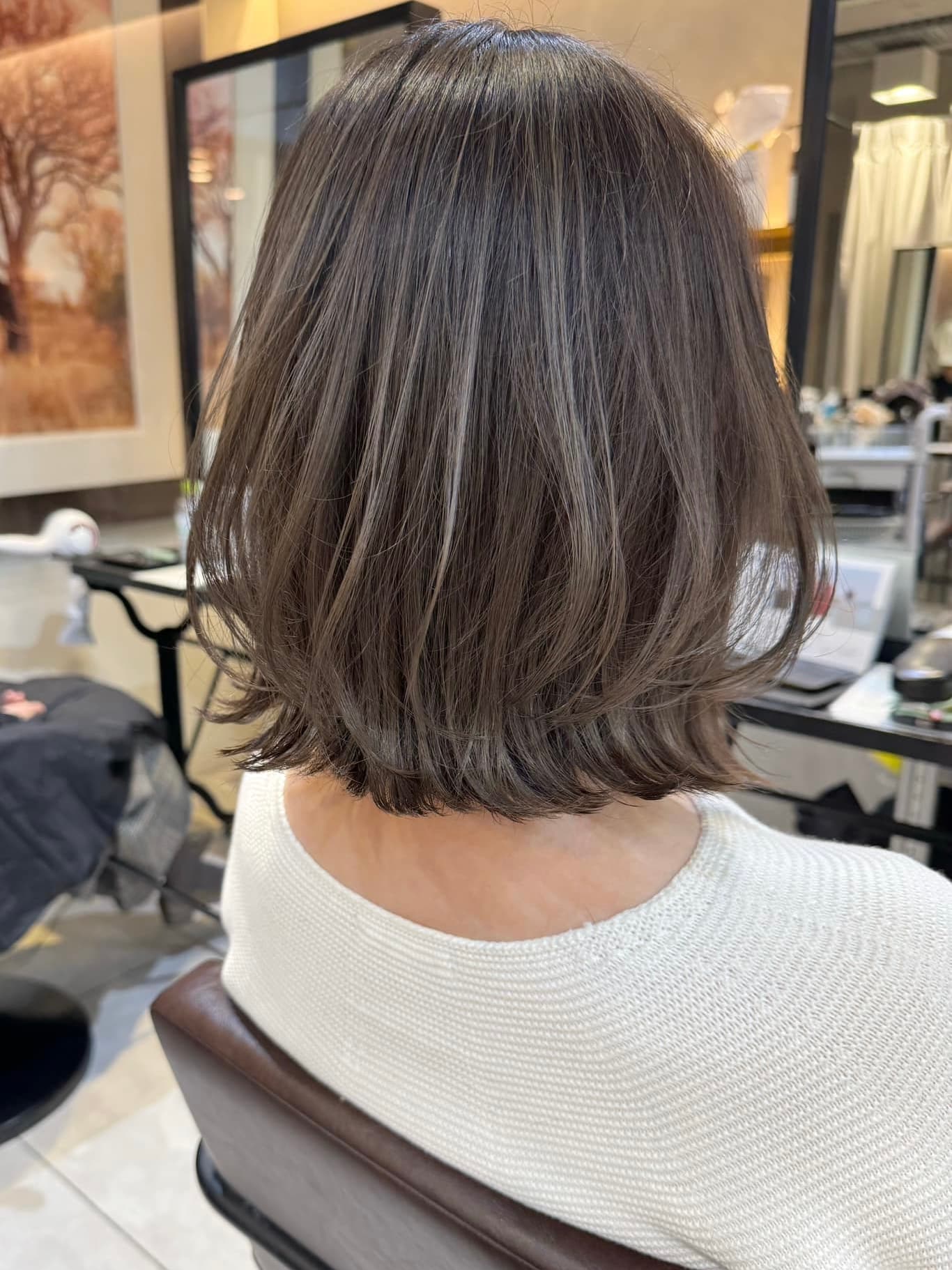 Olive Ash Solid Color Bob