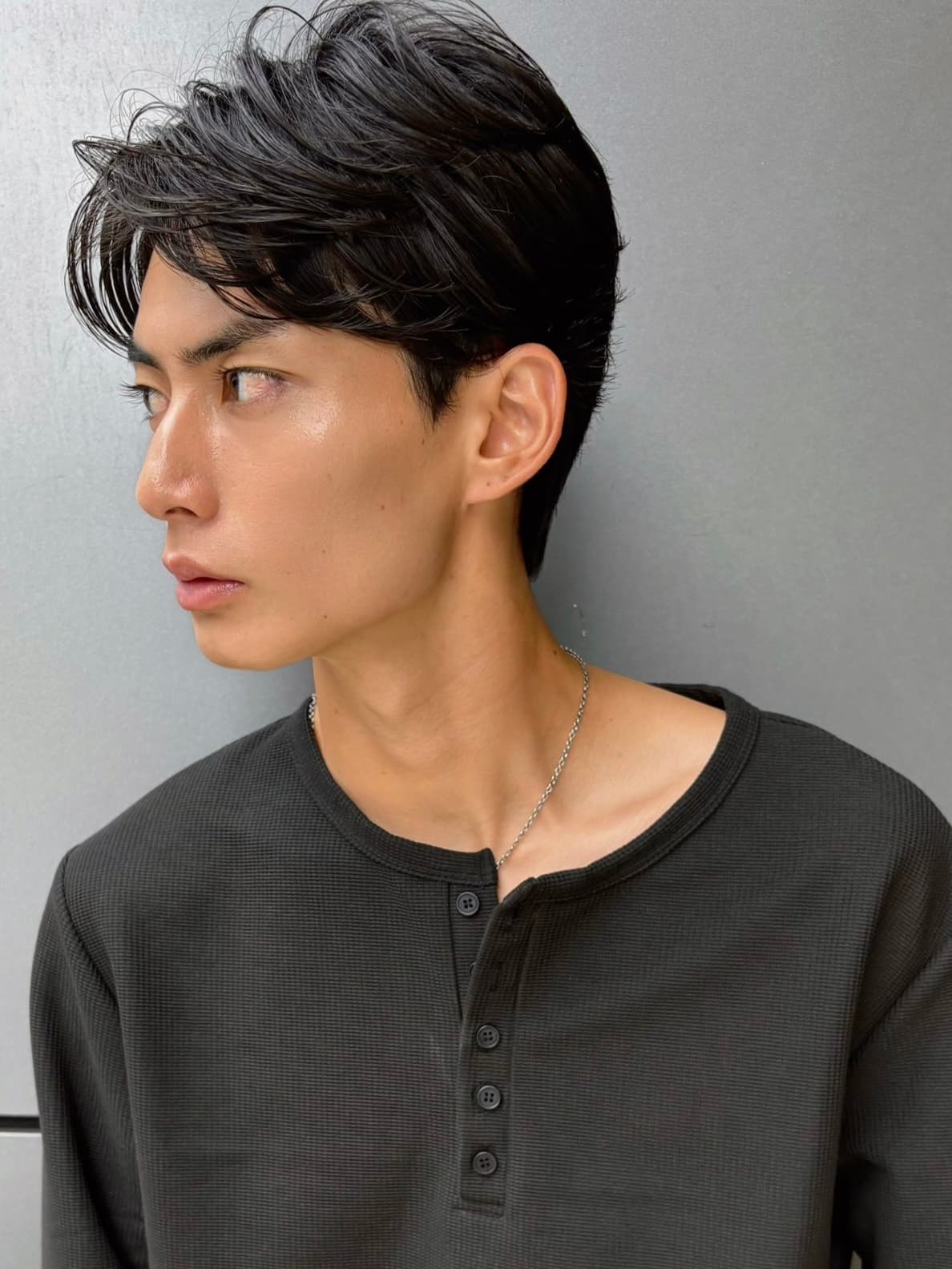Black Hair Short Side Part