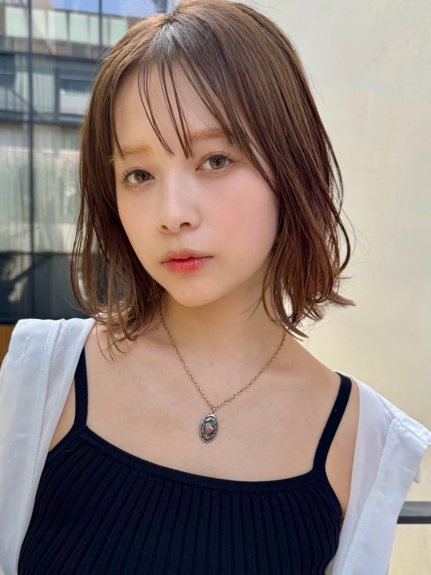 Dark Brown Wavy Bob