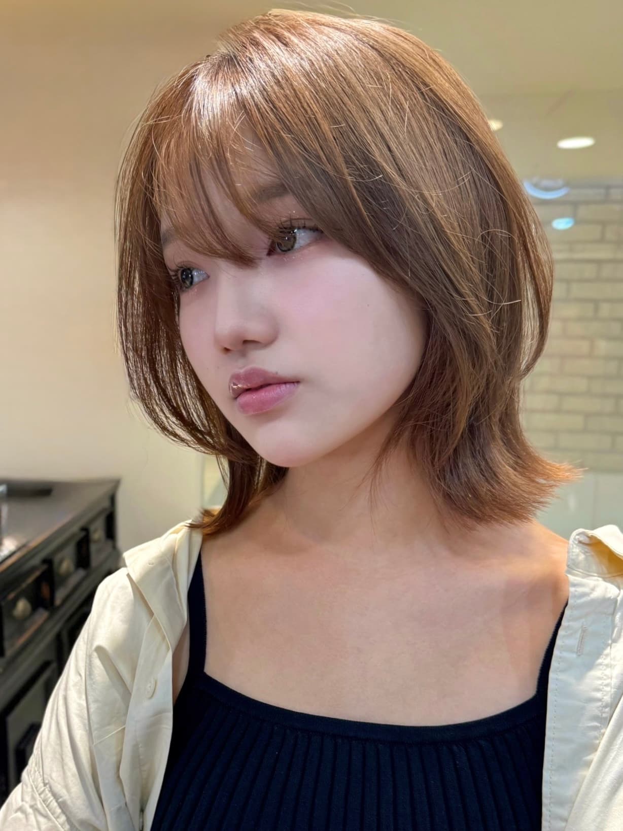 Gold Brown Wolf Medium Bob