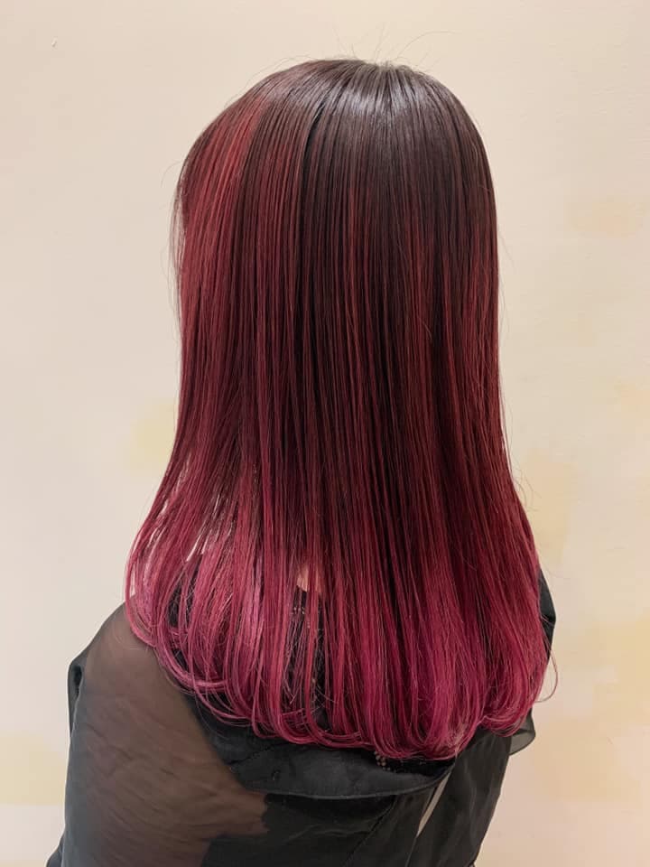 Bleach-On Color Pink Gradation Long