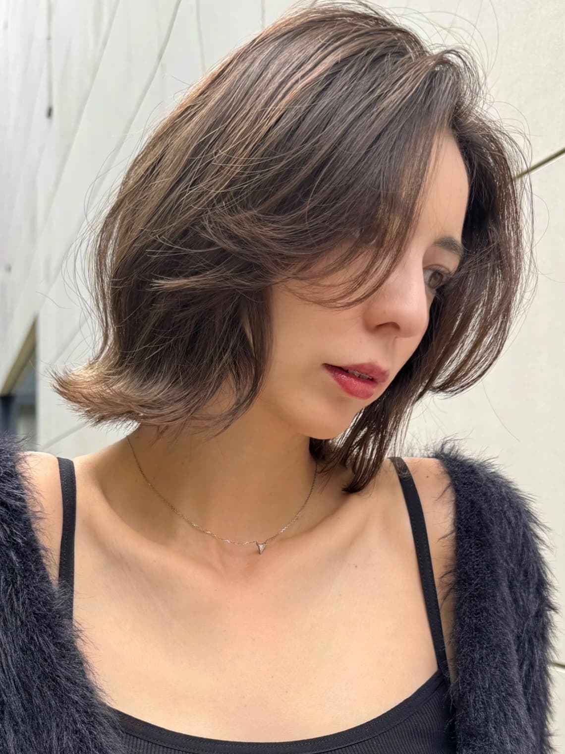 Dark Gray Wavy Bob