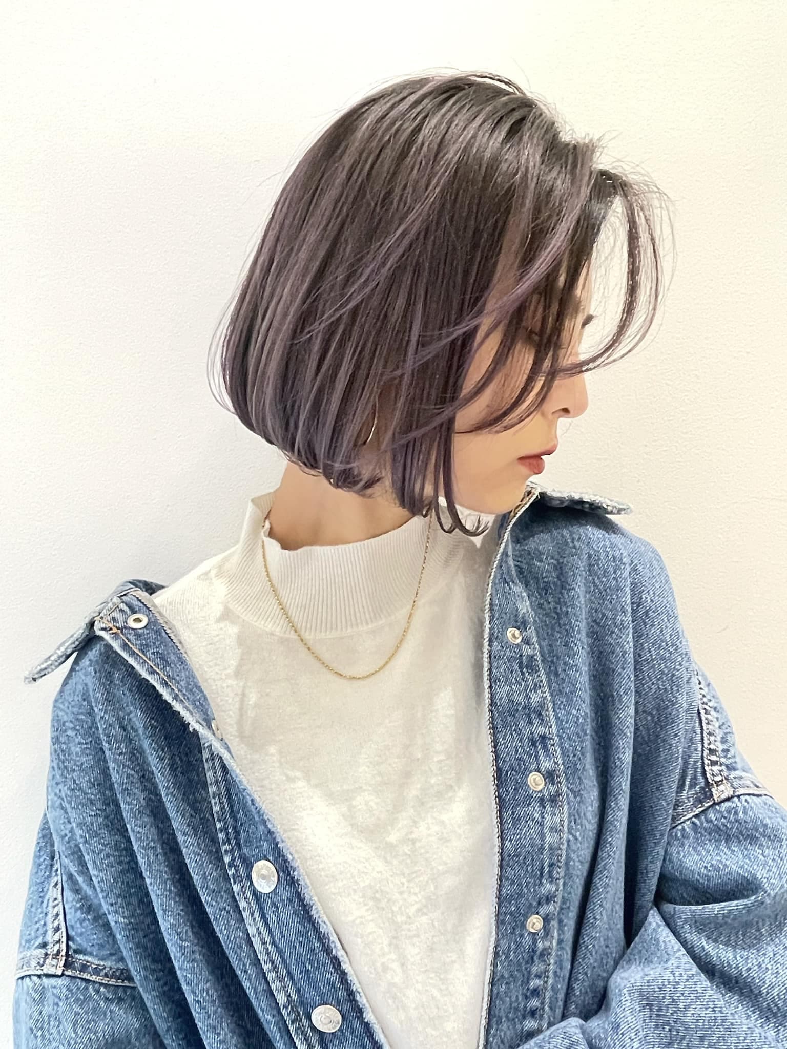 Solid Color Gray Short Bob