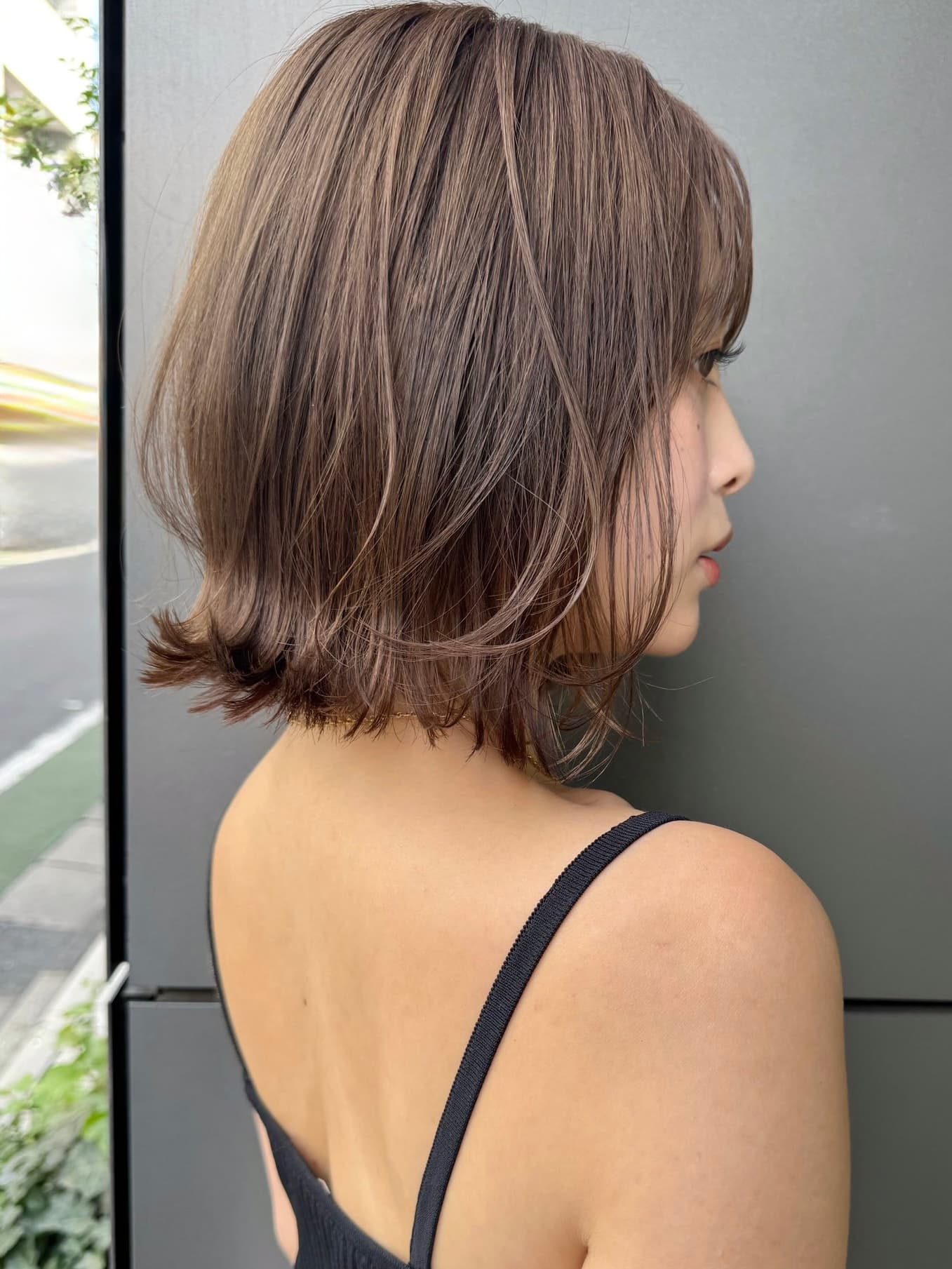 Greige Bob Back-View