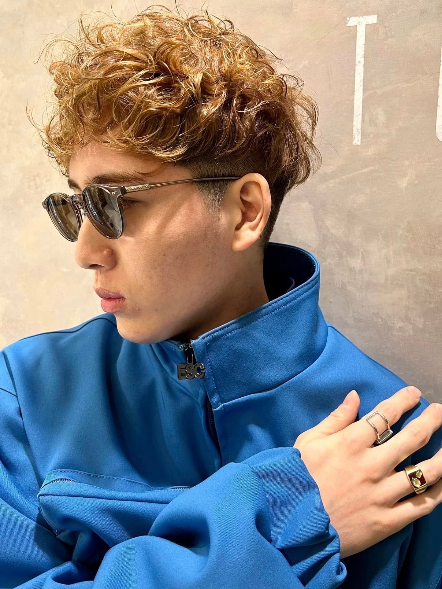 Gold Blonde Perm