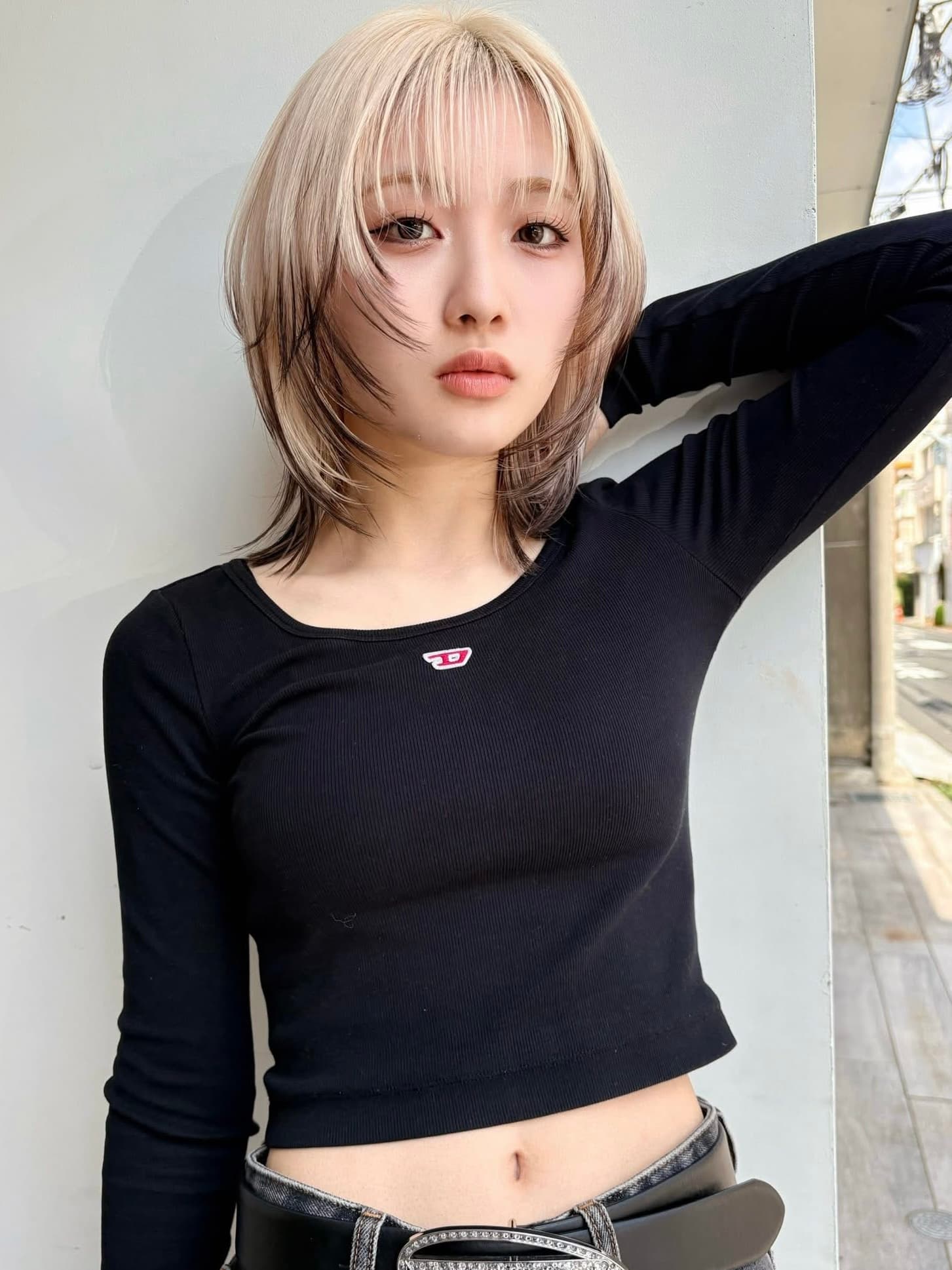 Platinum Blonde Wolf Bob
