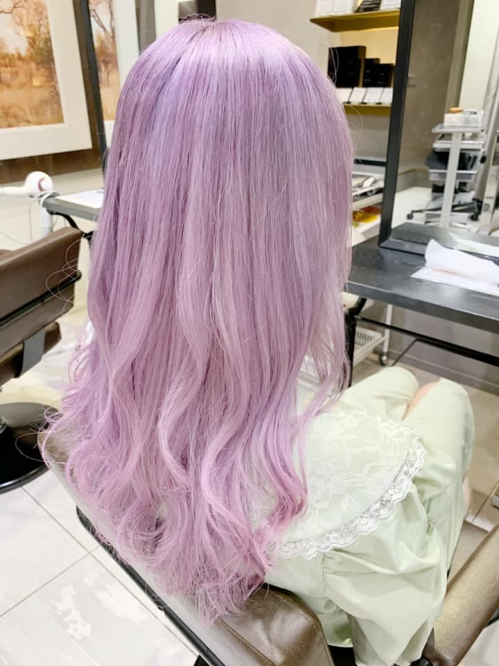 Lavender Purple Bleach-On Color Long