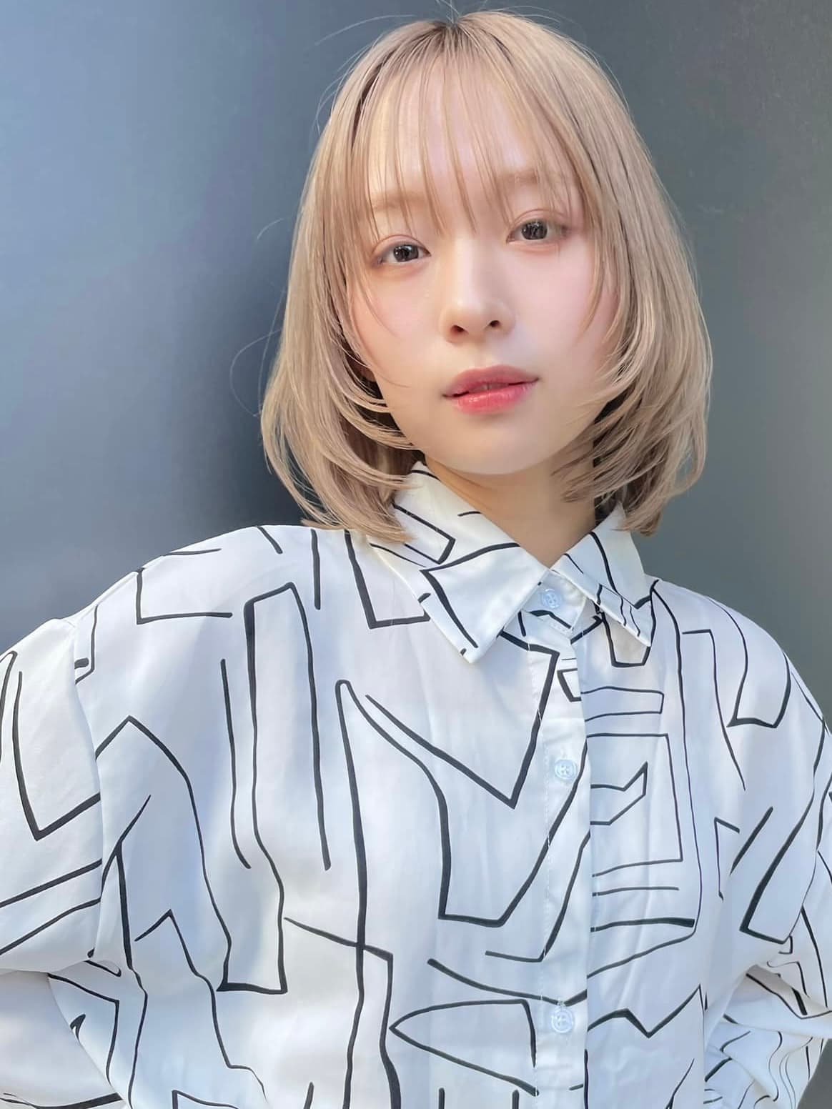 White Blonde Natural Bob