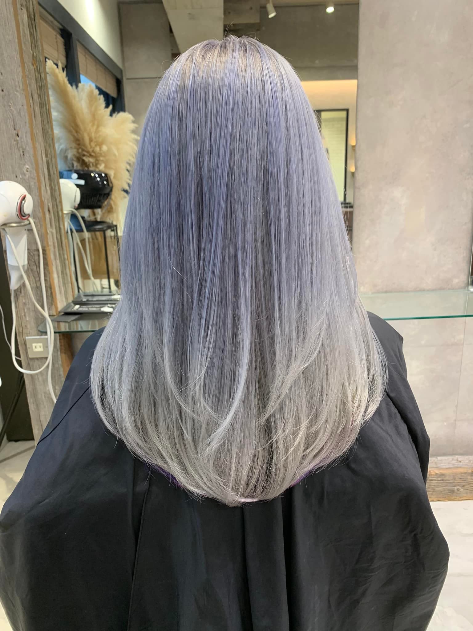 Lavender Blue Bleach-On Color Long