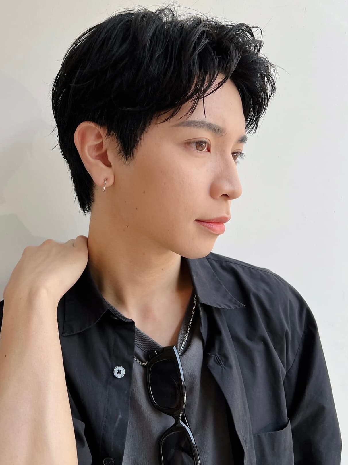 Black Hair Short Side Part