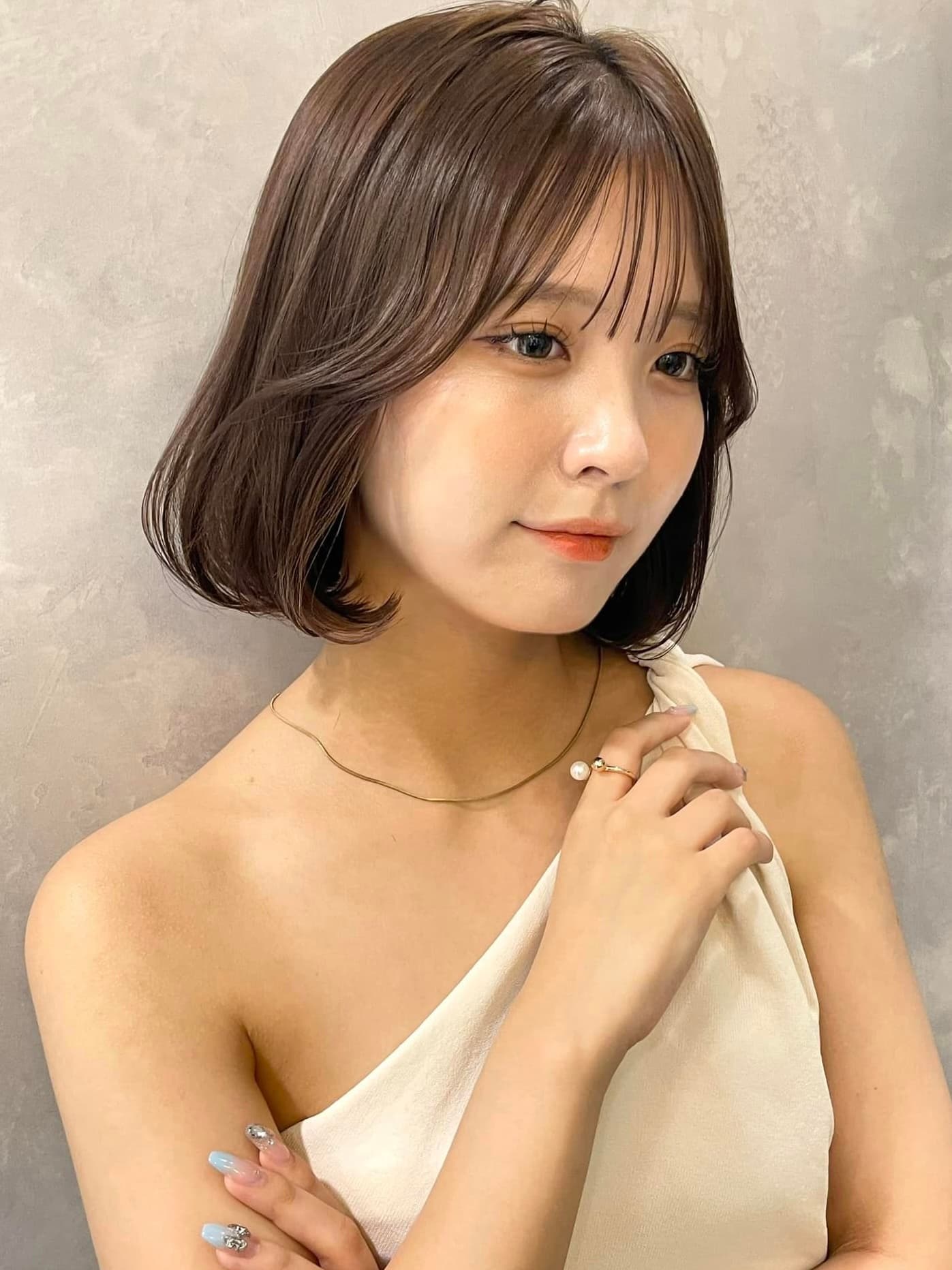 Dark Brown Wavy Bob