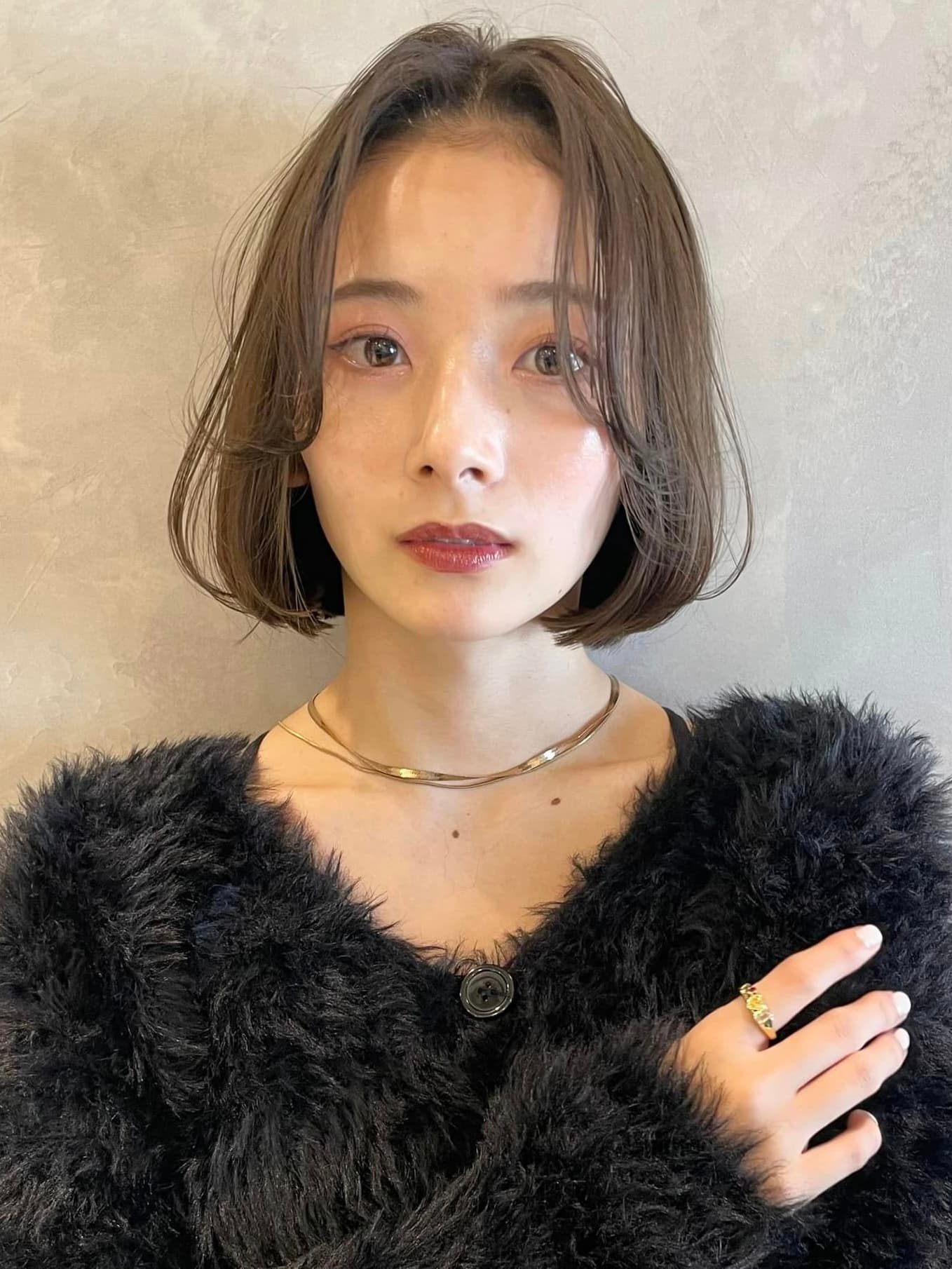 Gray Brown Compact Bob