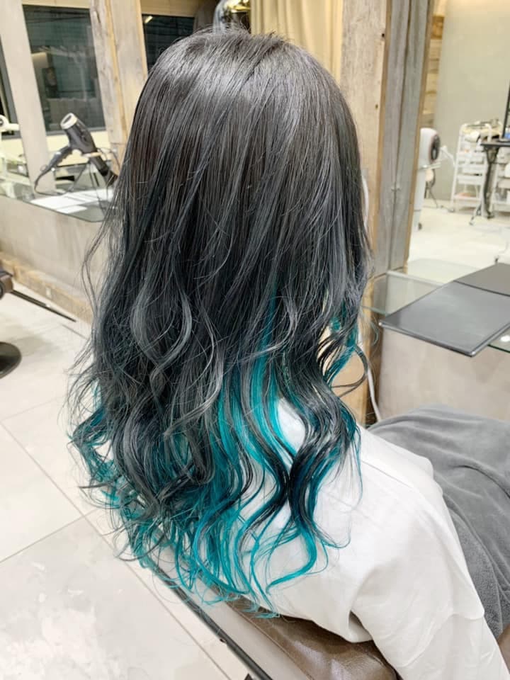 Turquoise Green Gradation Long