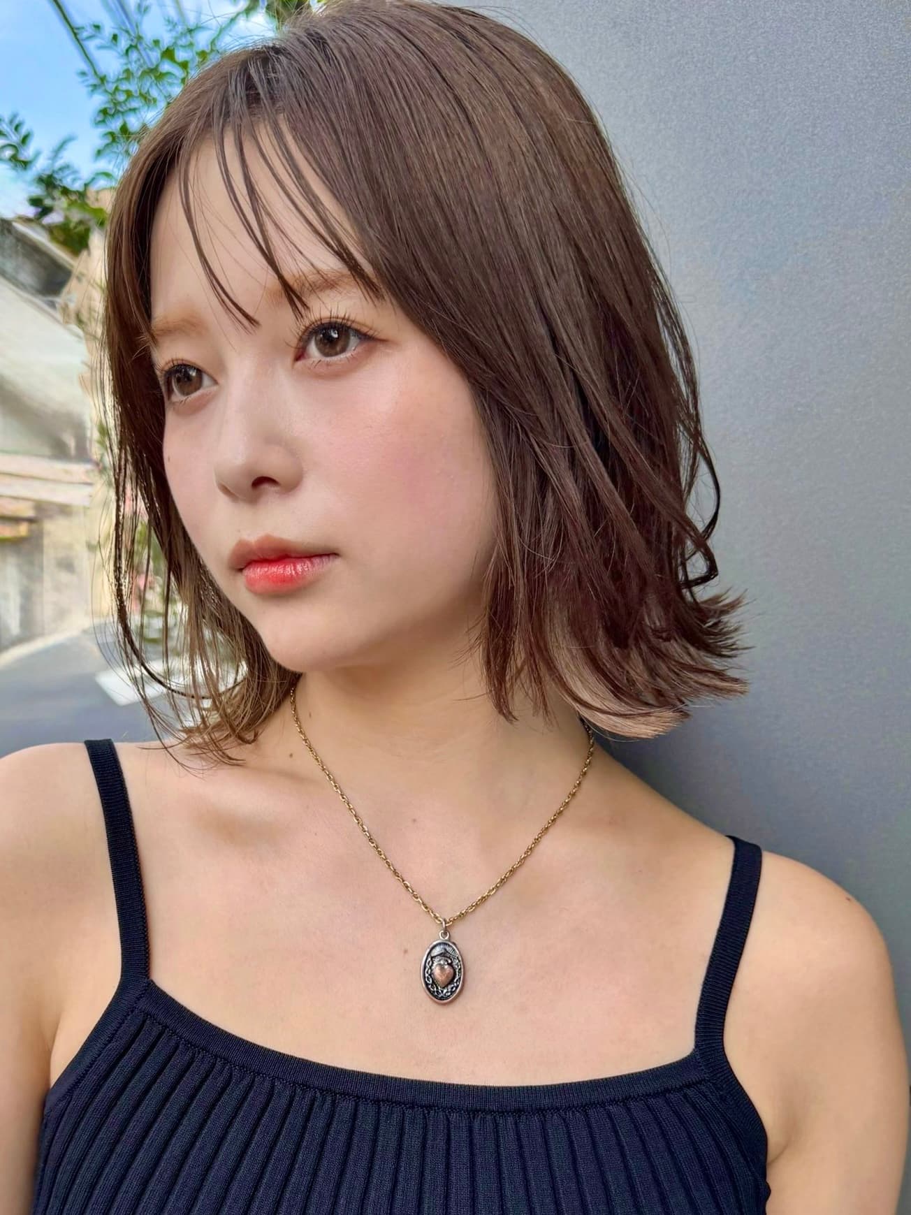 Dark Brown Wavy Bob