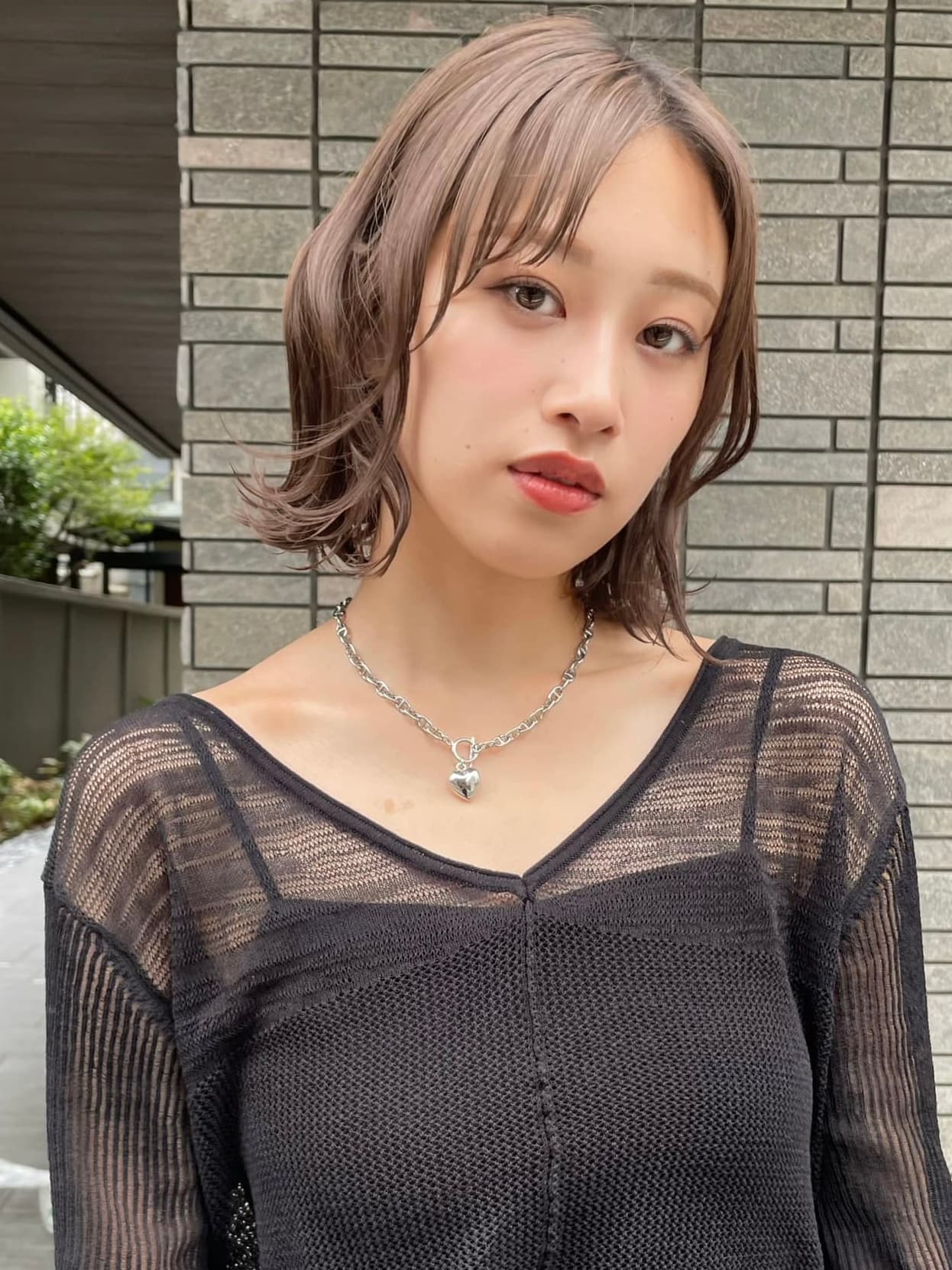 Pink Brown Wavy Bob