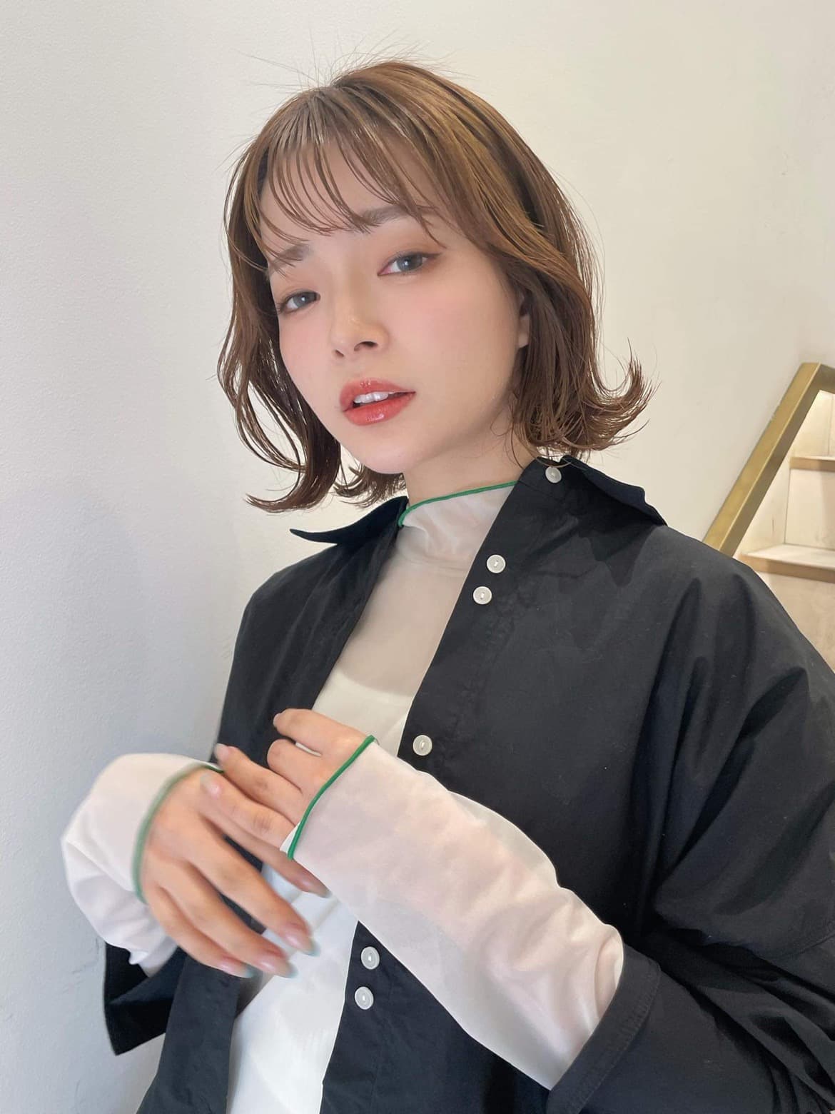 Light Brown Wavy Bob