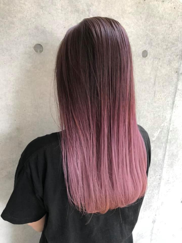 Lavender Pink Gradation Long