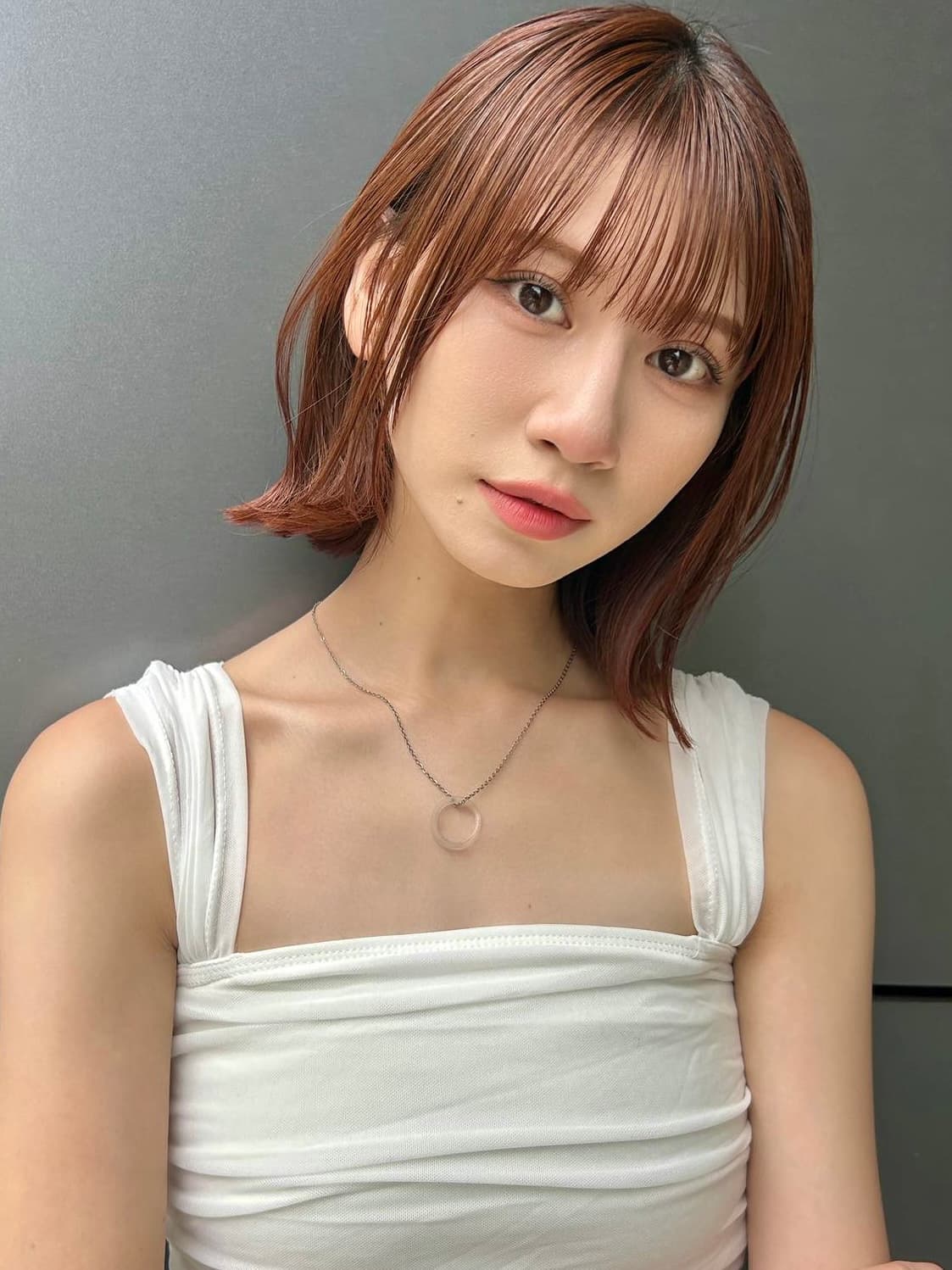 Brown Red Wavy Bob