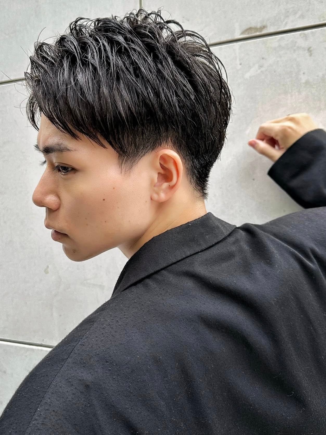 Black Hair Two-Block Short