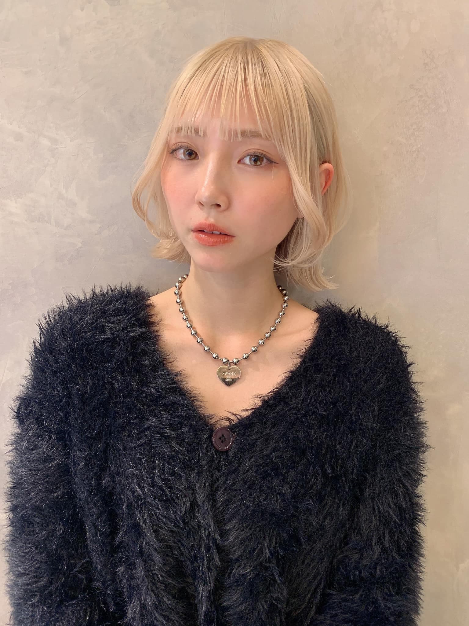 Platinum Blonde Wavy Bob