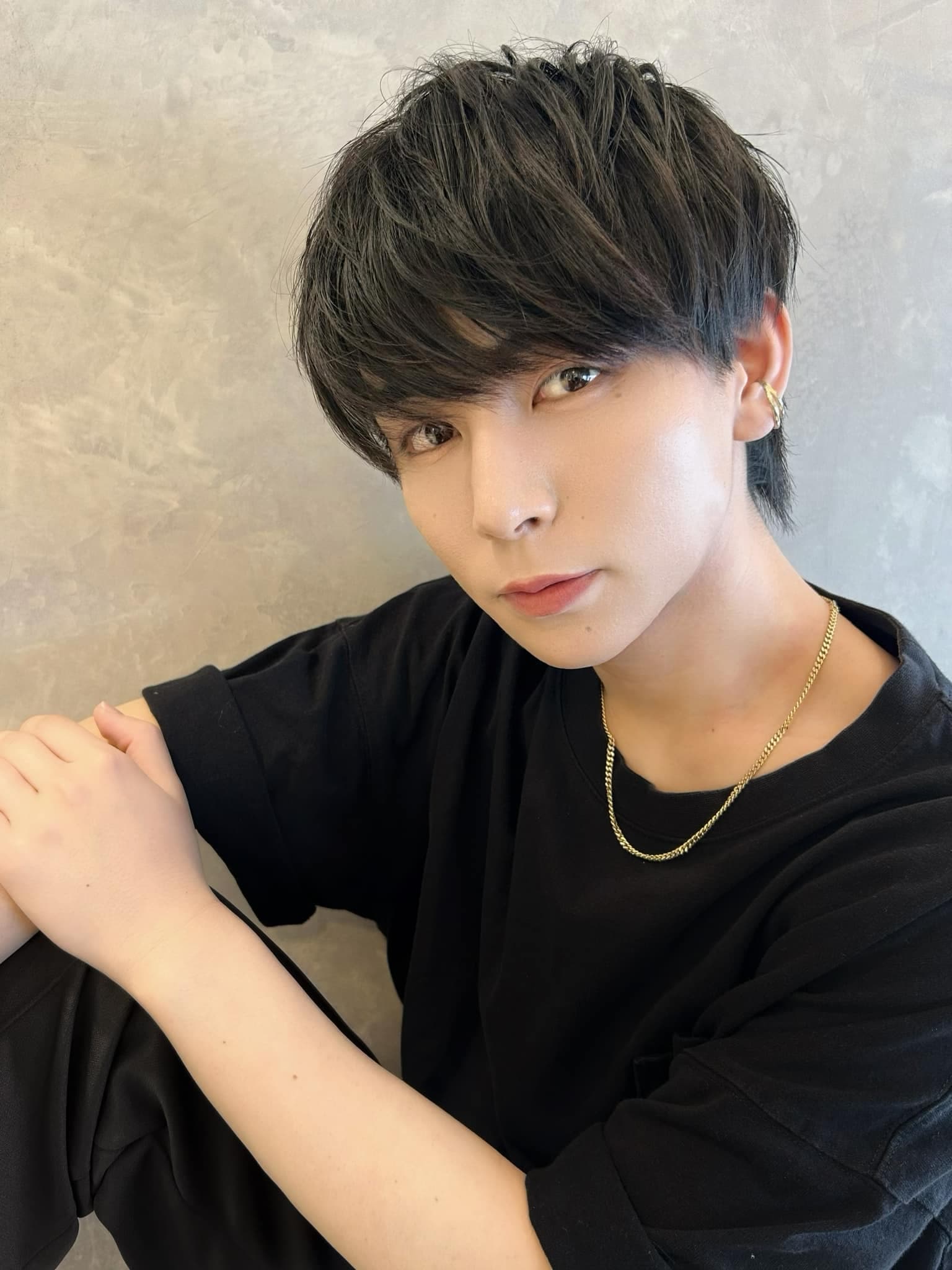 Black Hair Texture Short Mushroom