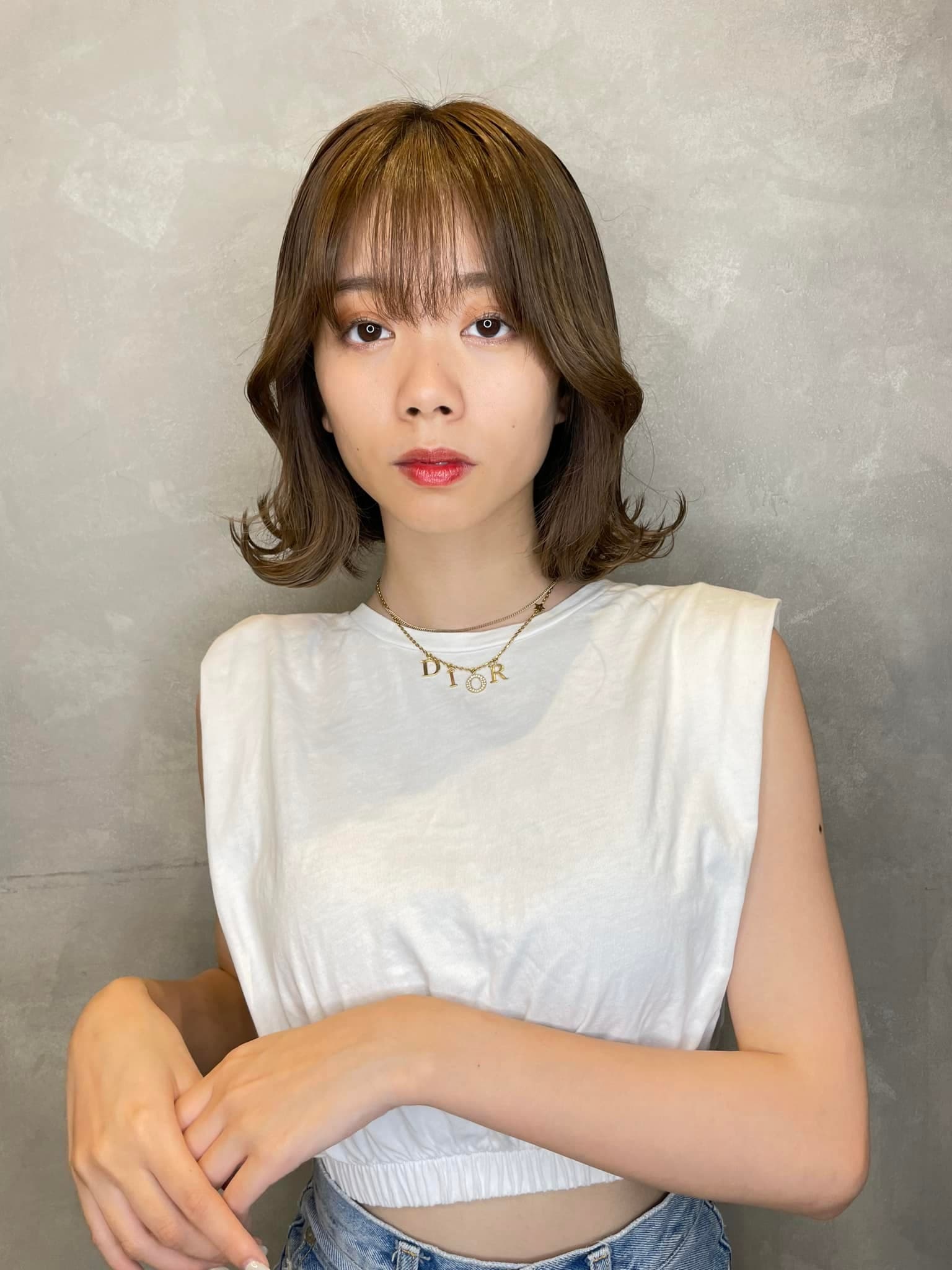 Dark Brown Wavy Bob
