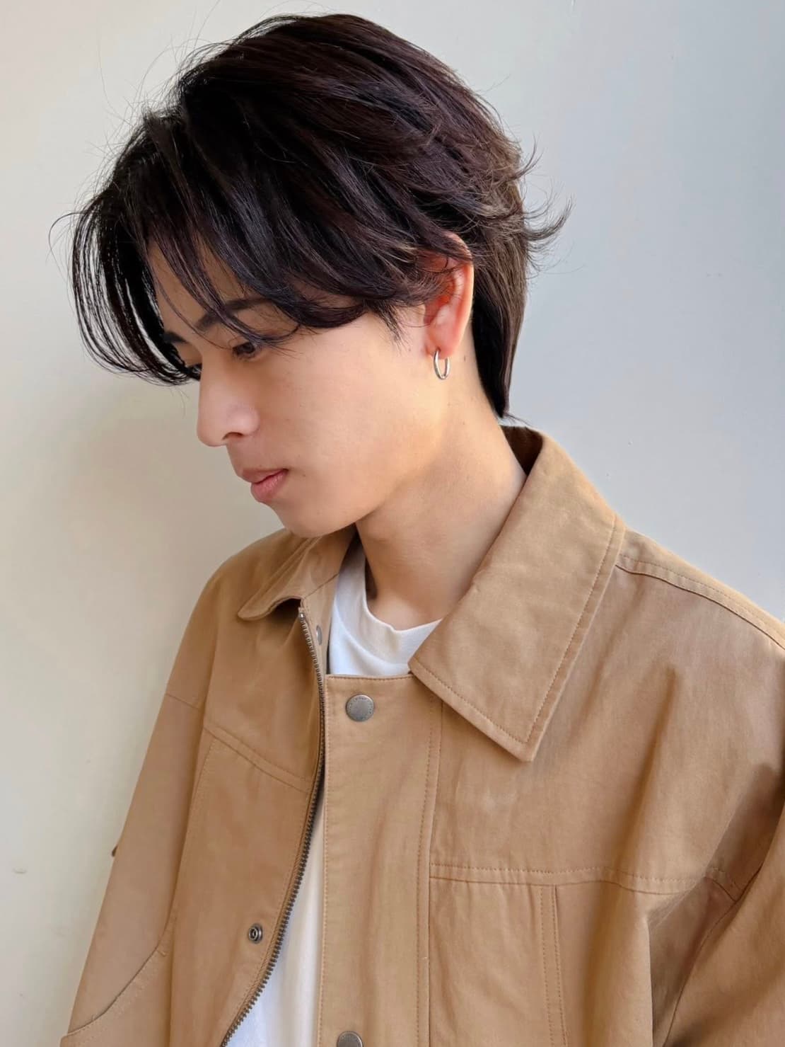 Dark Brown Wolf Cut