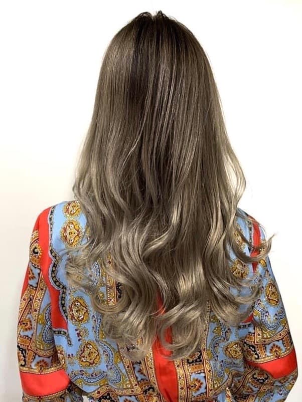 Ash Gray Layered Long