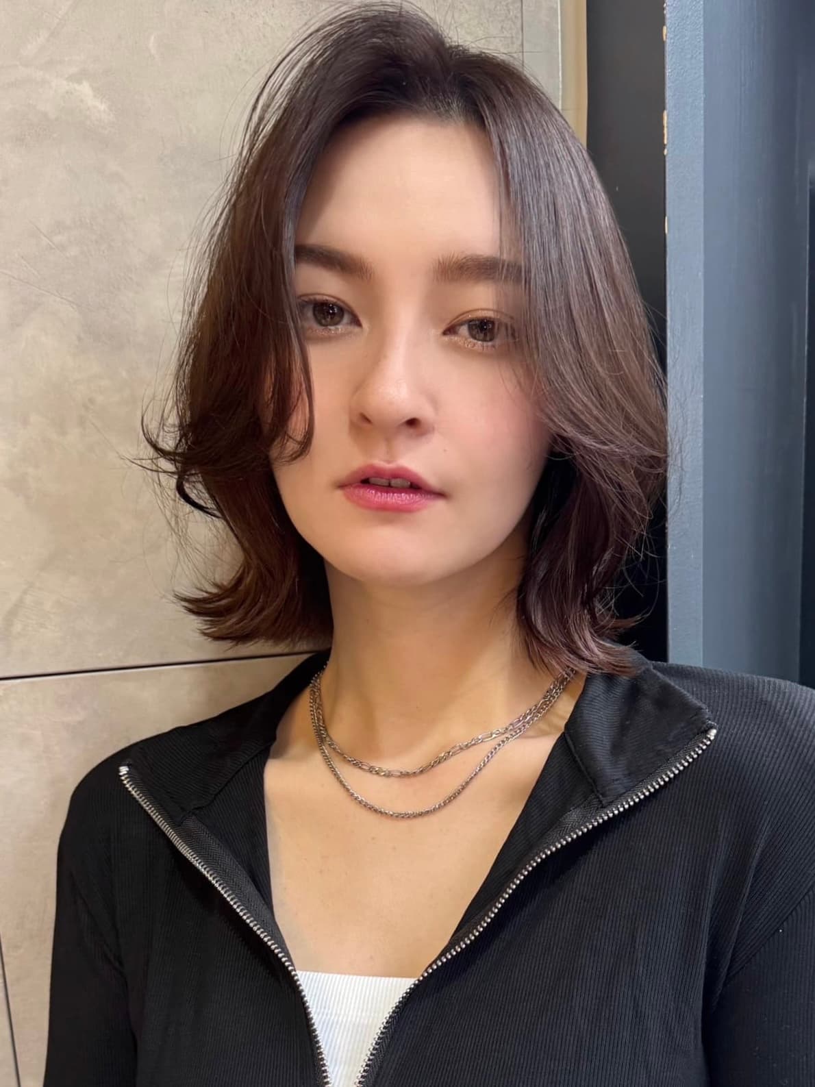 Dark Brown Wavy Bob