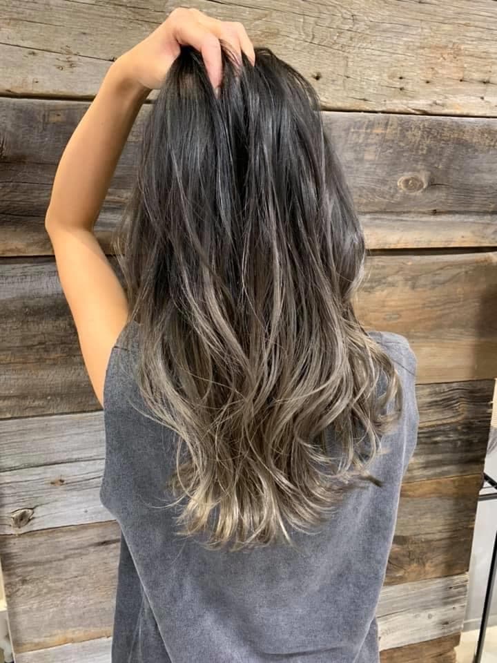 Gray Ash Straight Long