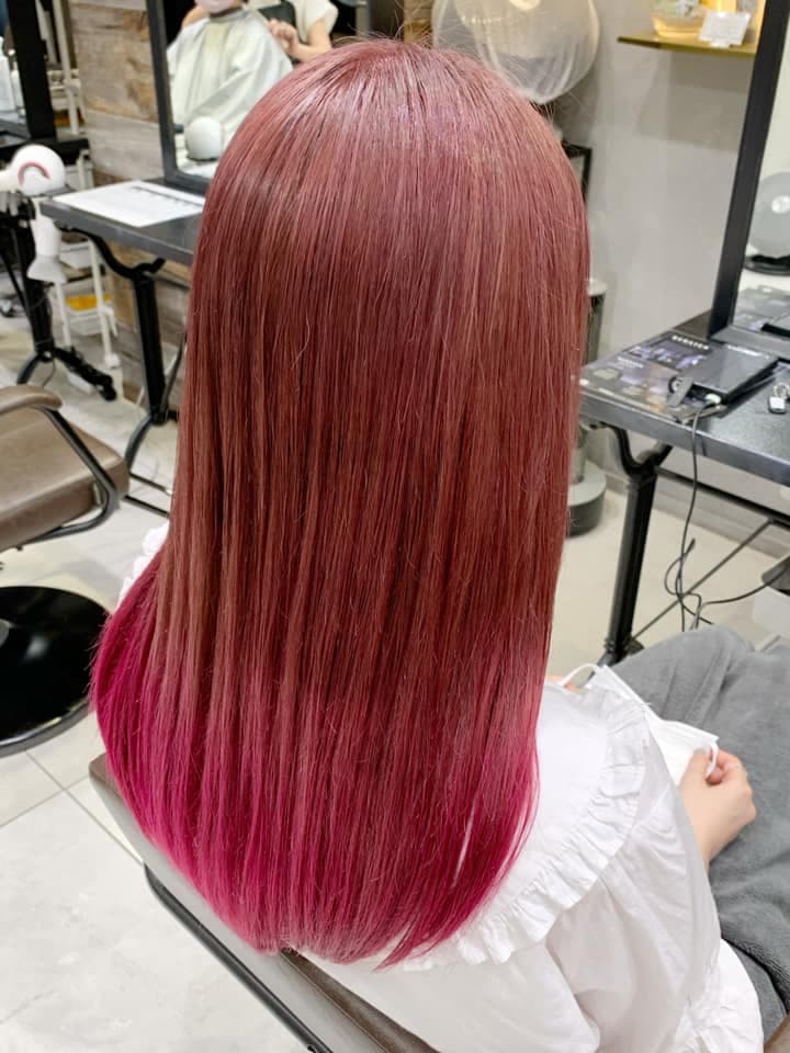 Vivid Pink Bleach-On Color Long