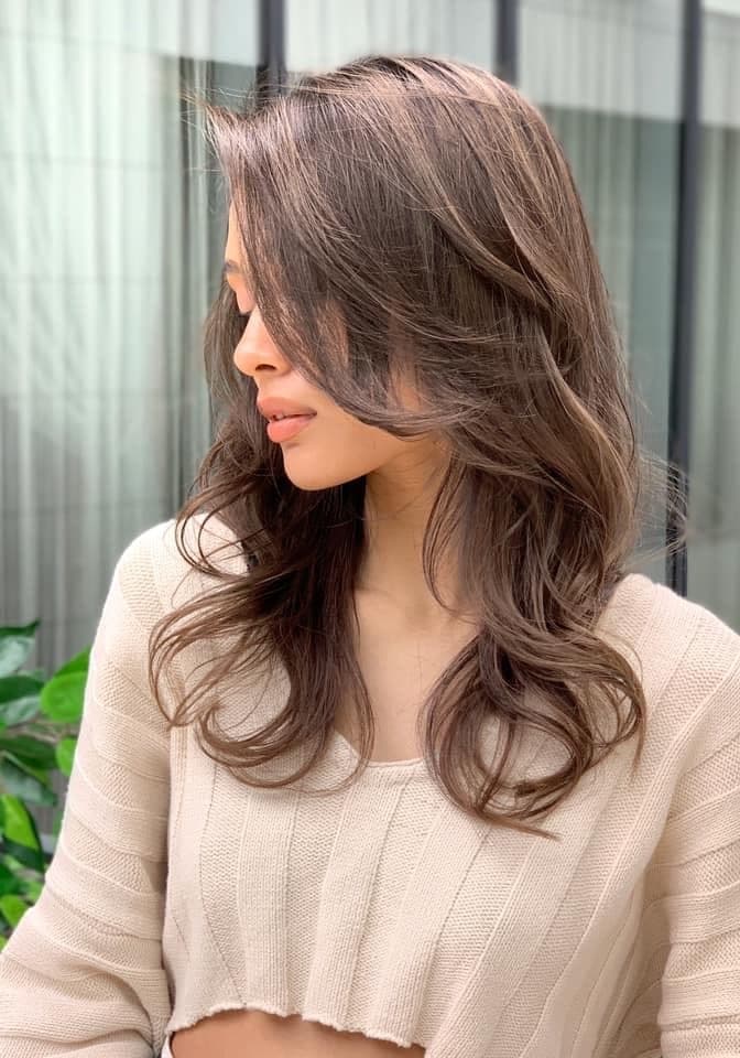Greige Highlight Brown Long Layered