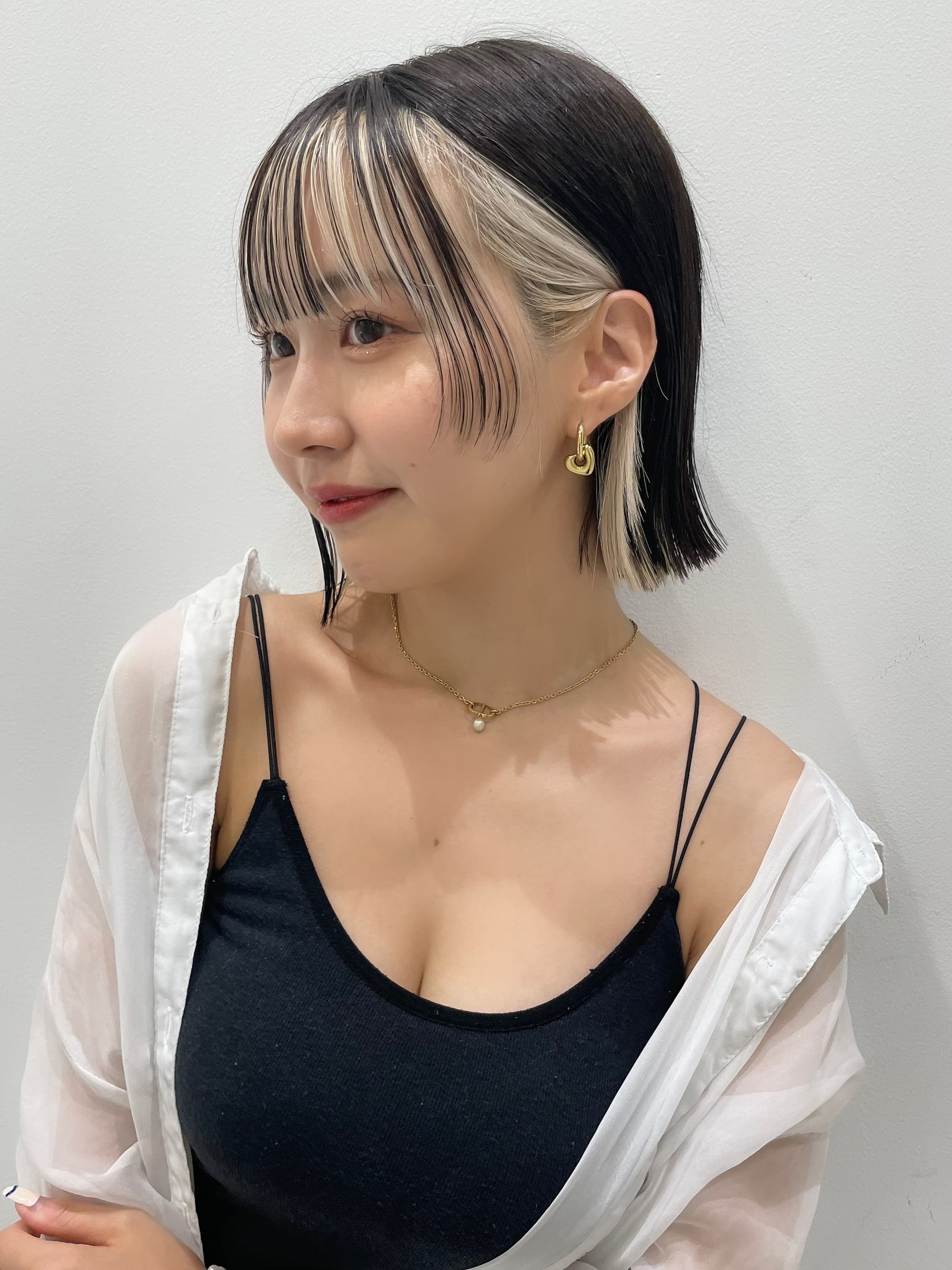 Black Hair Side-View Bob
