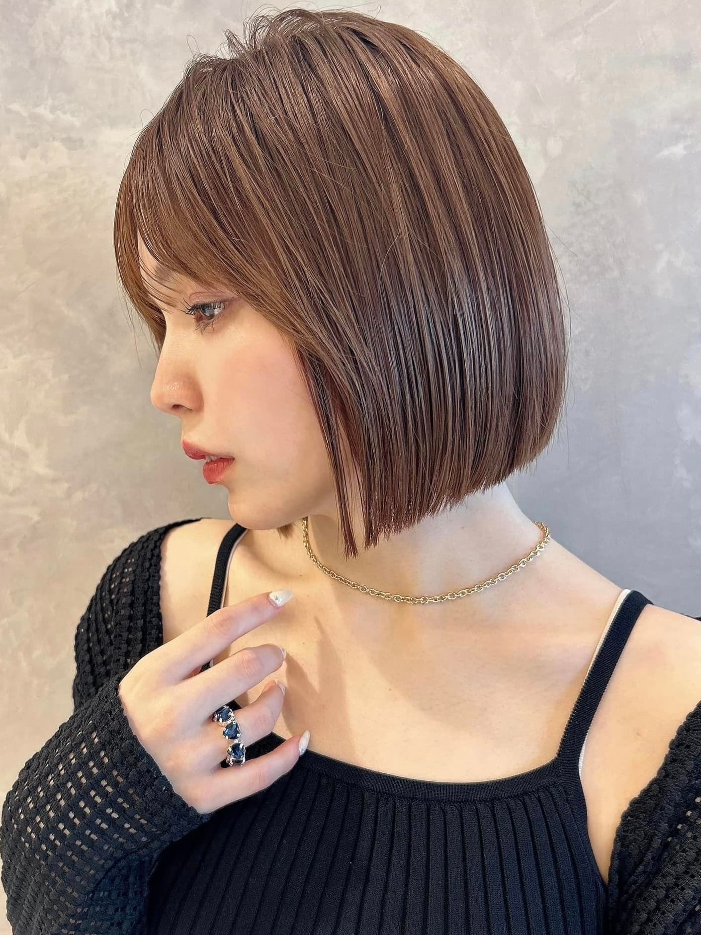 Pink Brown Side-View Bob