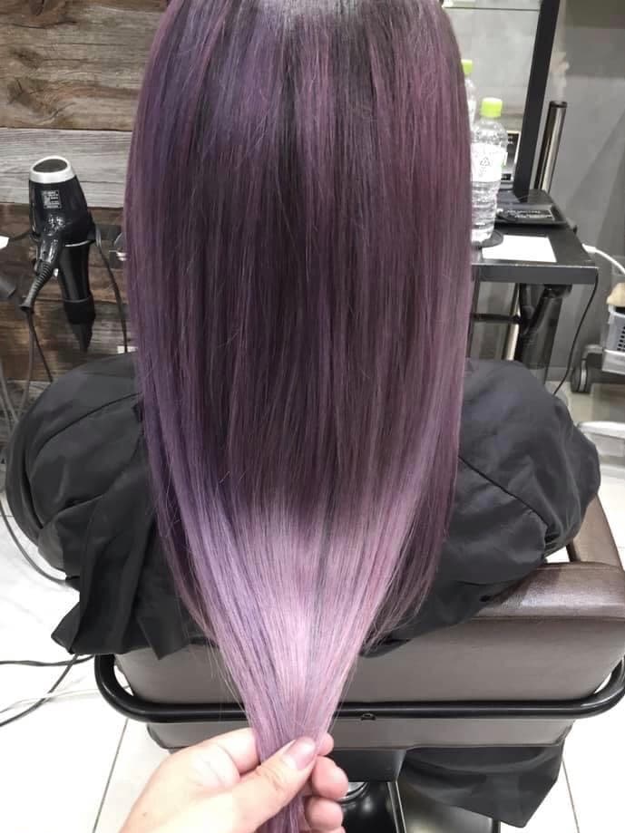 Purple Gray Gradation Long