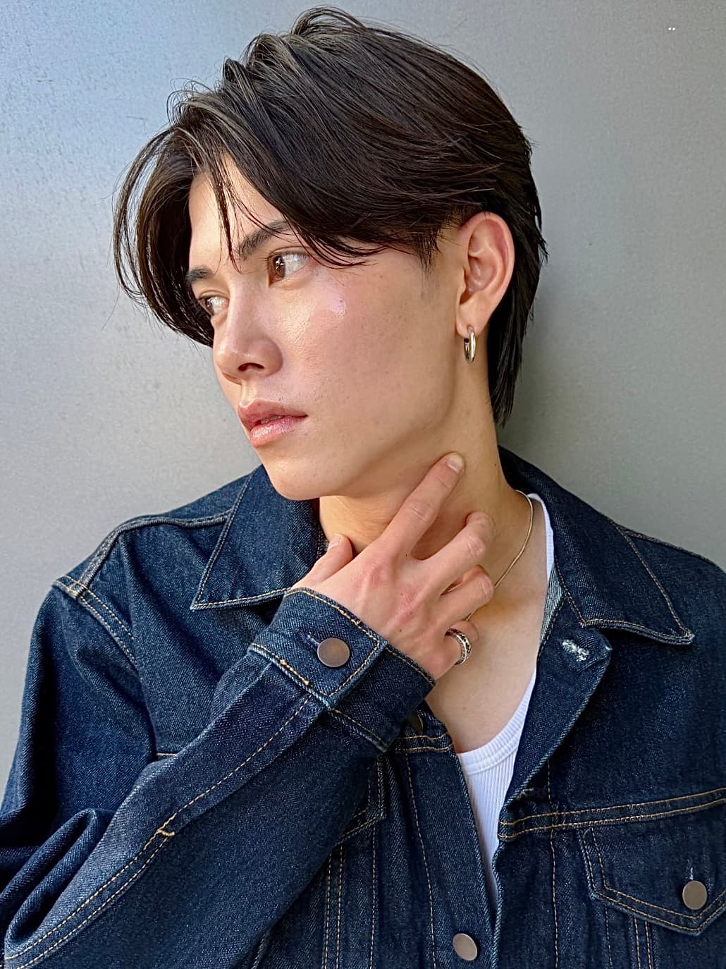 Black Hair Center Part Short