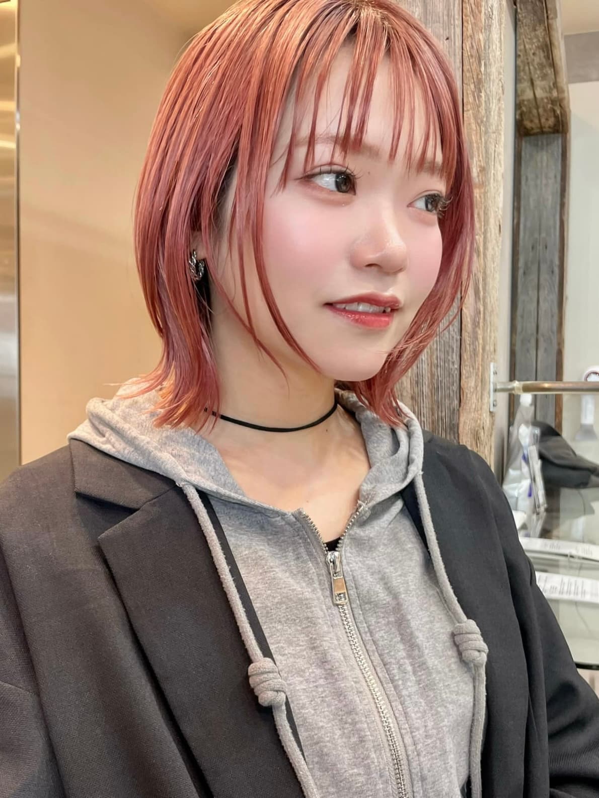 Coral Pink Wolf Bob