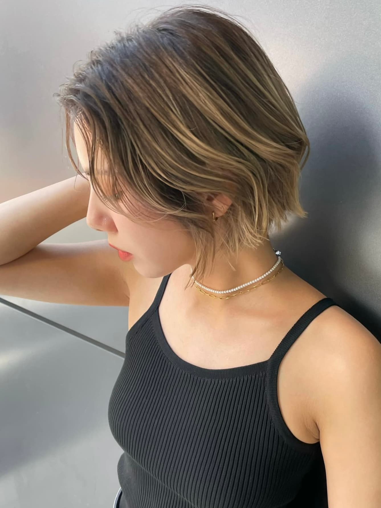 Ash Gray Layered Bob