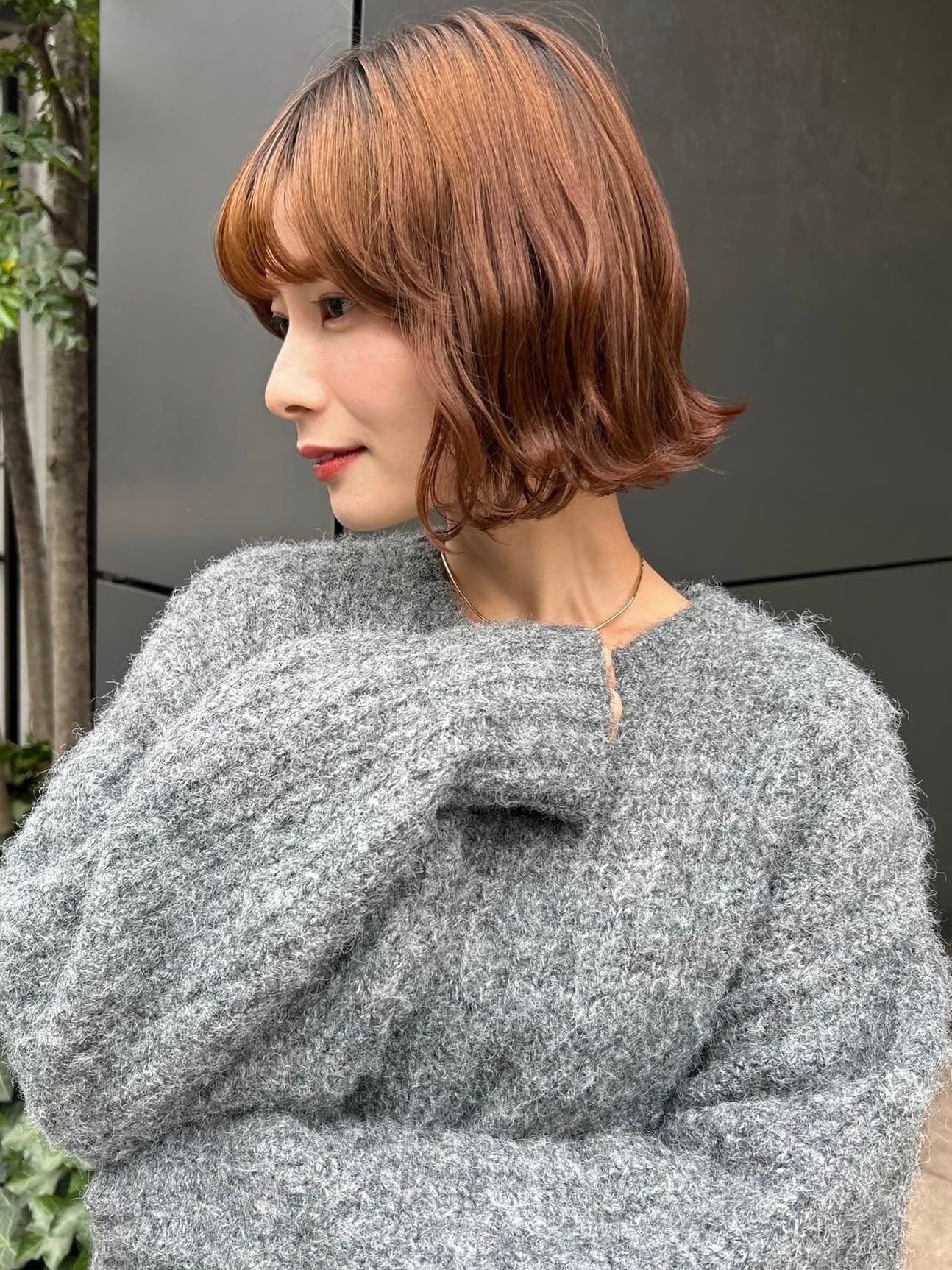 Brown Side-View Wavy Bob