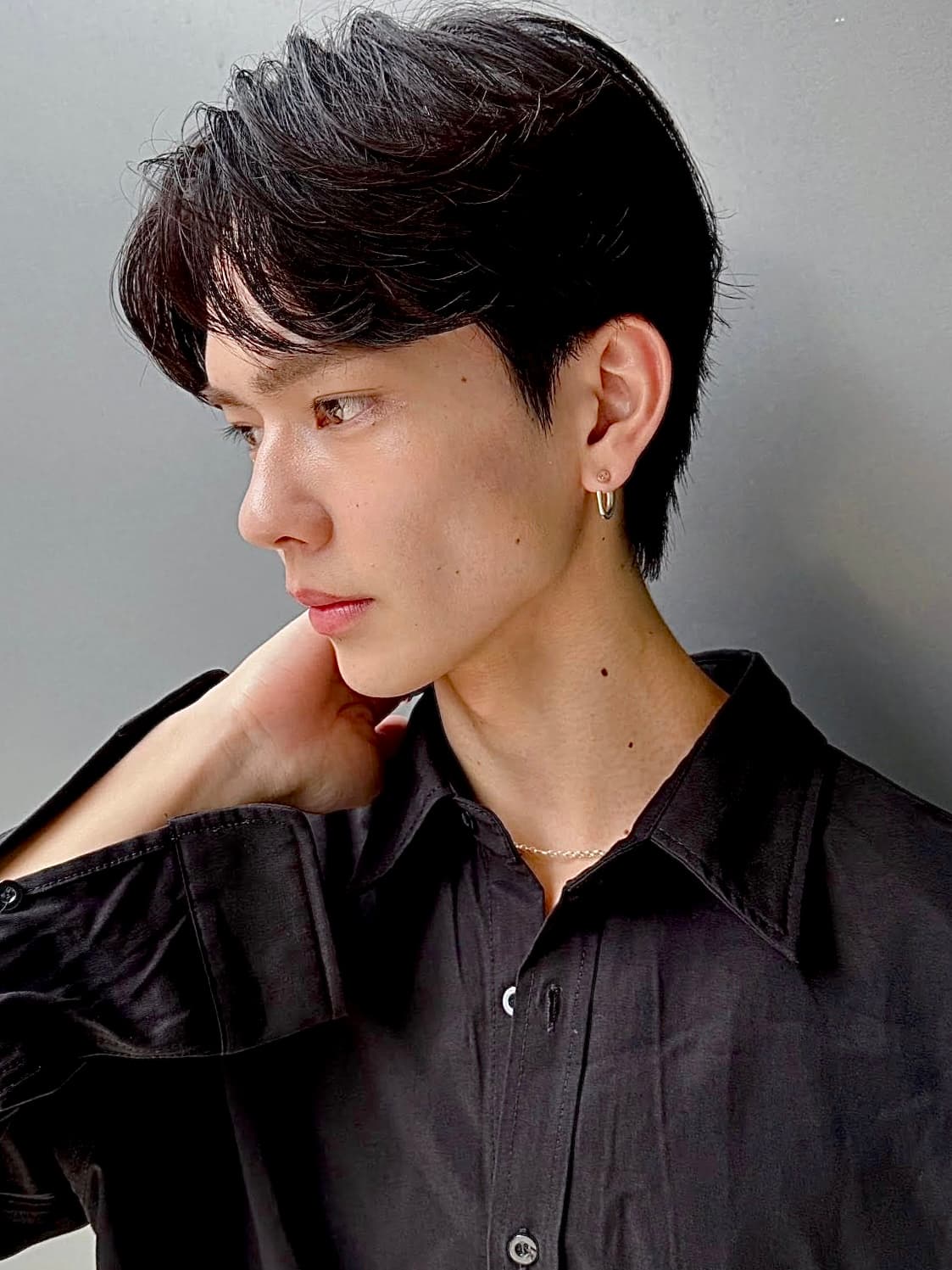 Black Hair Short Mushroom