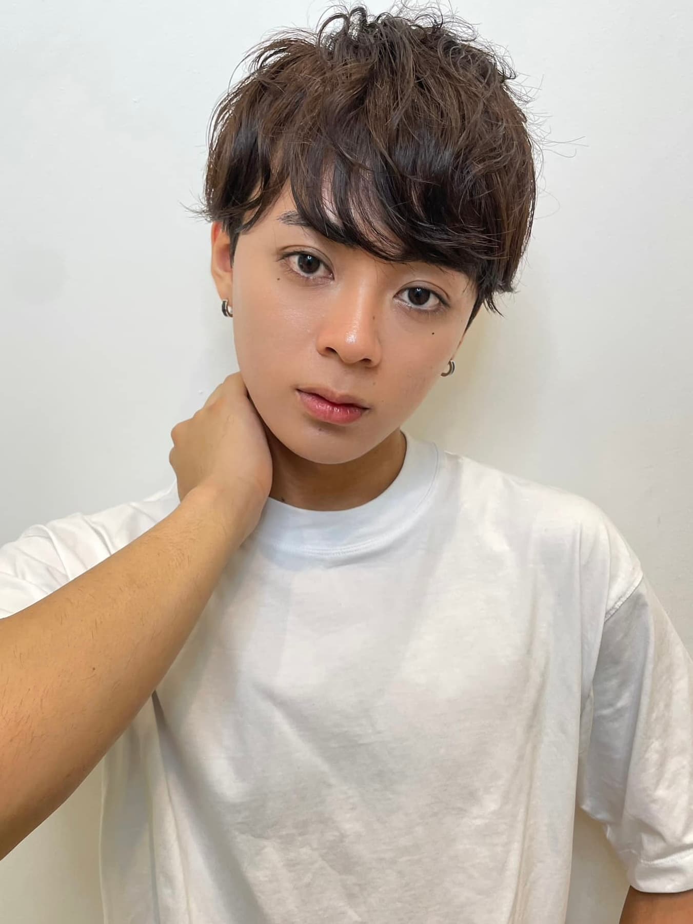 Dark Brown Perm Short