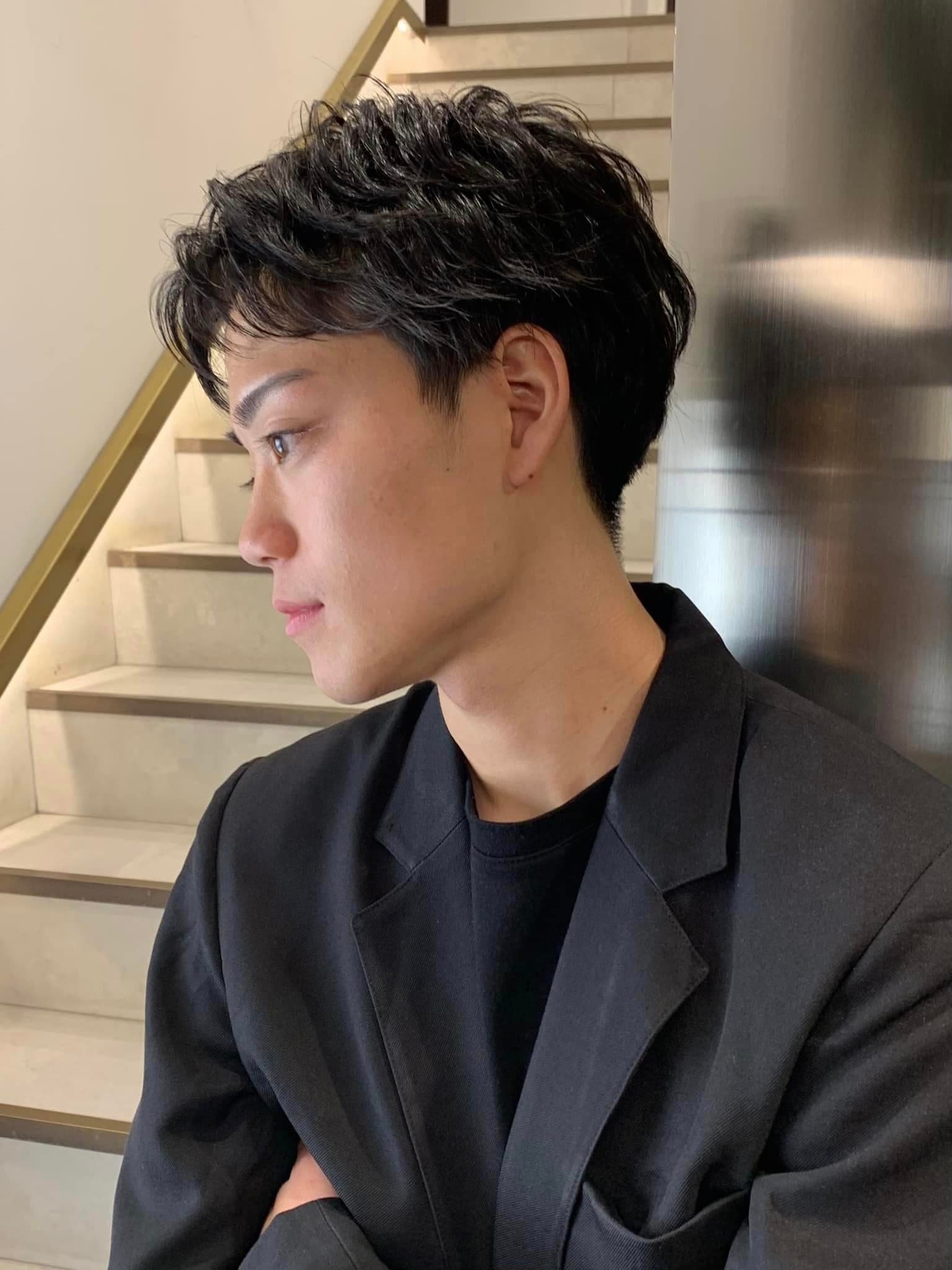 Black Hair Mushroom Perm