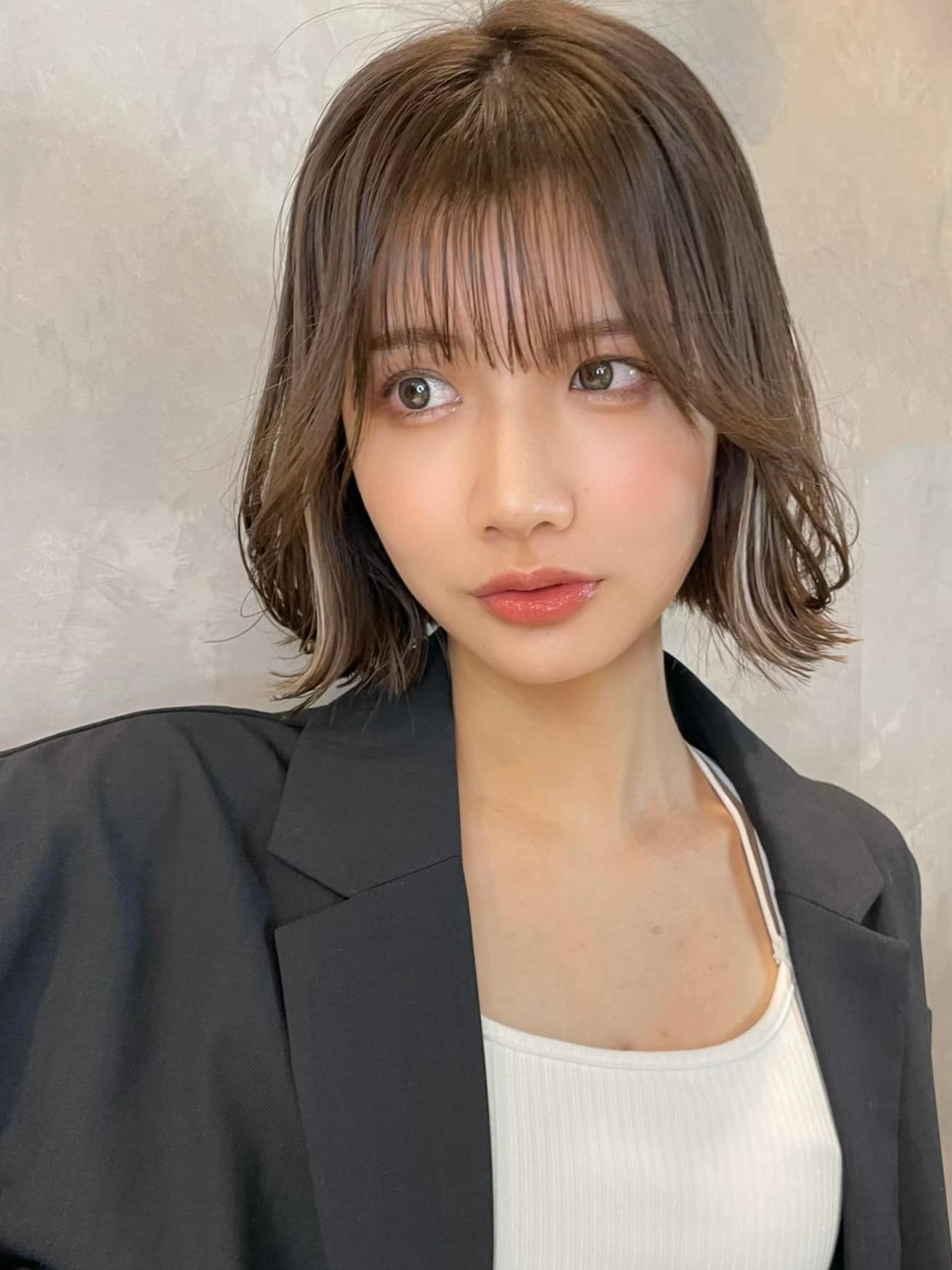 Dark Brown Wavy Bob
