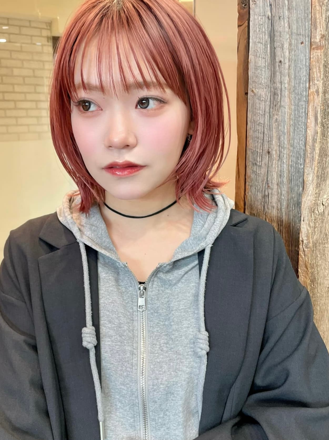 Coral Pink Wolf Bob