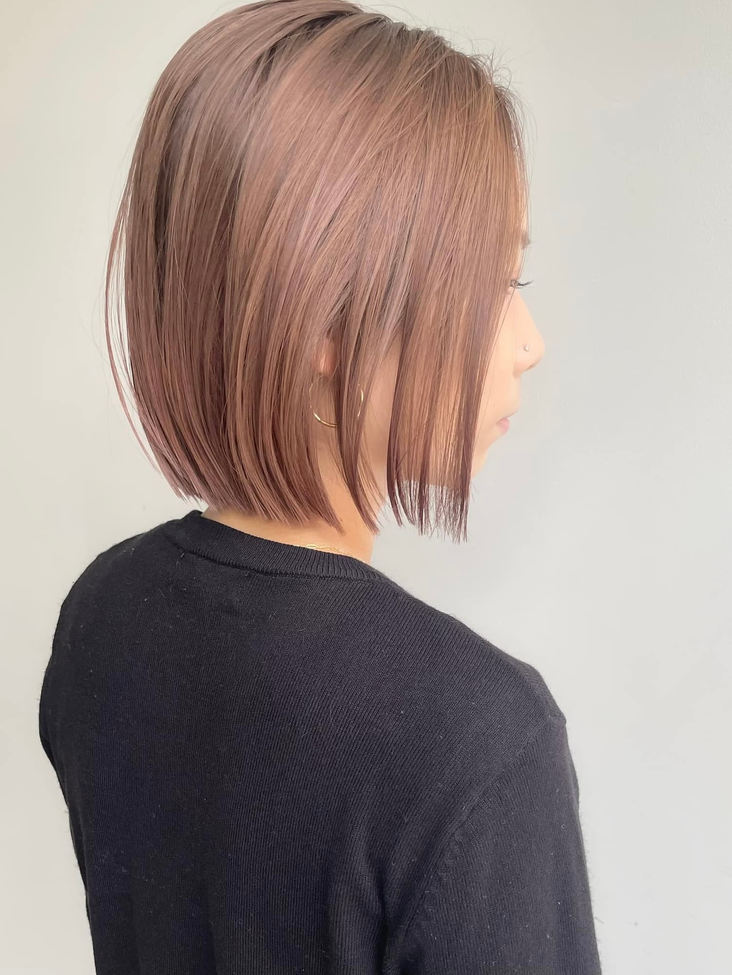 Pink Beige Short Bob
