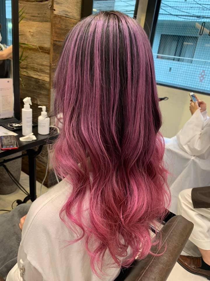 Violet Pink Gradation Long