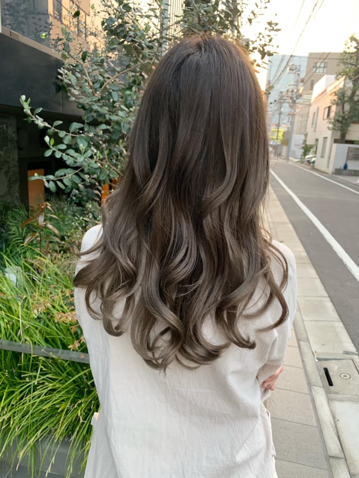 Highlight Gray Ash Brown Long