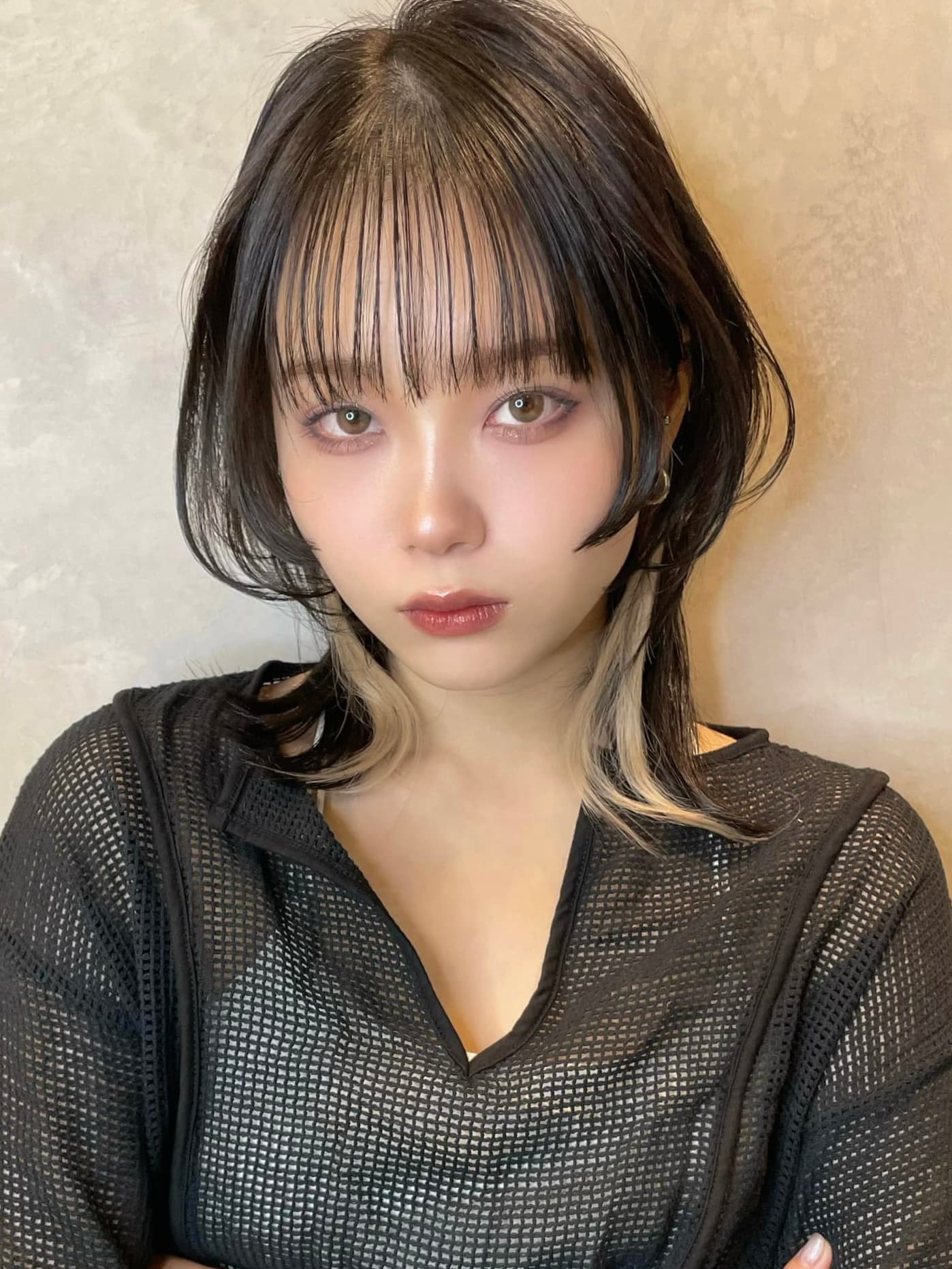 Black Hair Wolf Bob