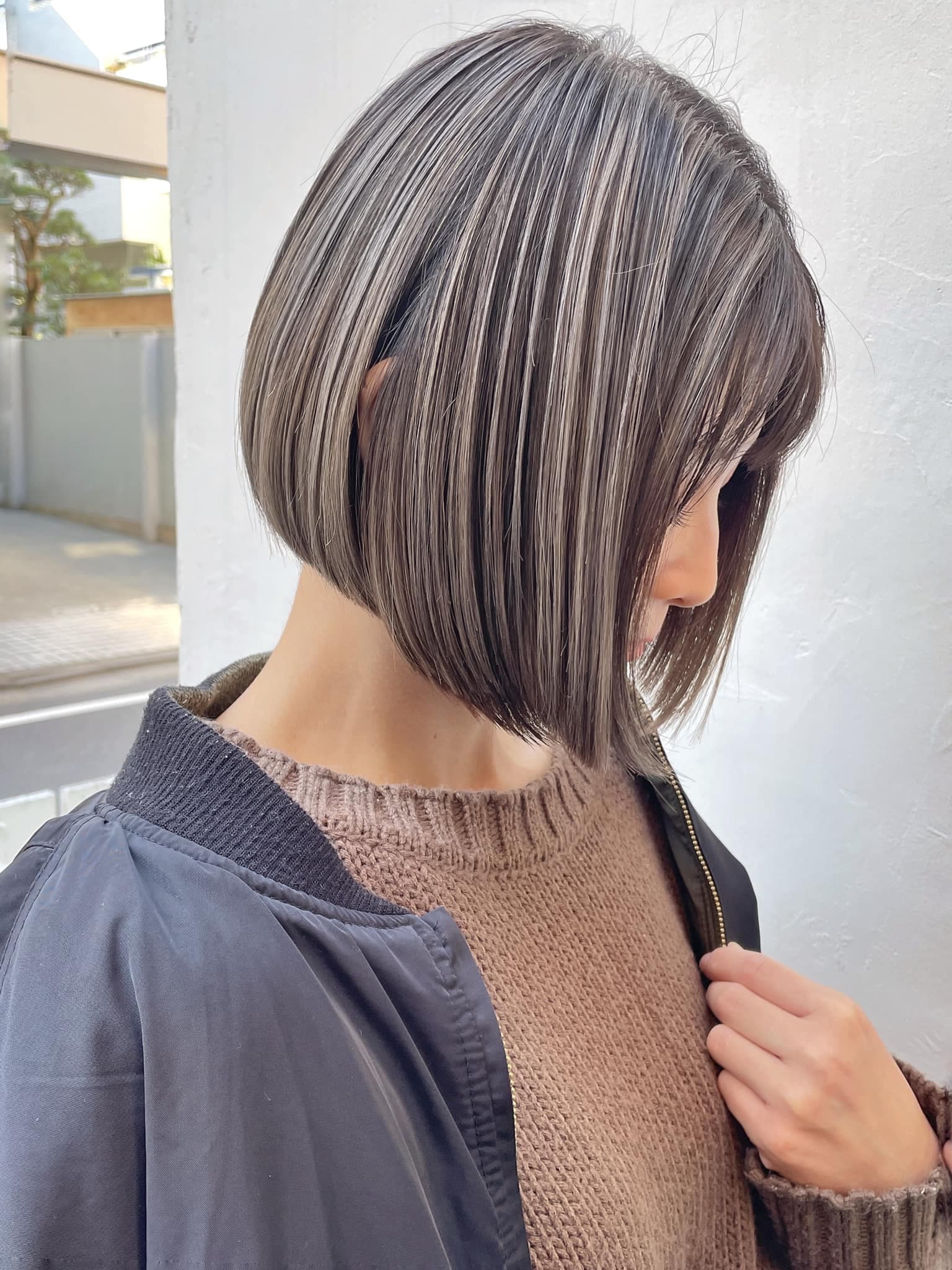Layered Greige Medium Long